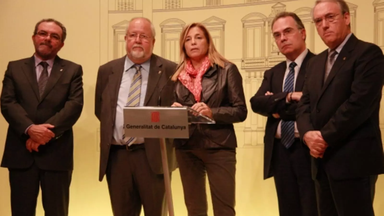 Joana Ortega, en roda de premsa amb els presidents de les diputacions