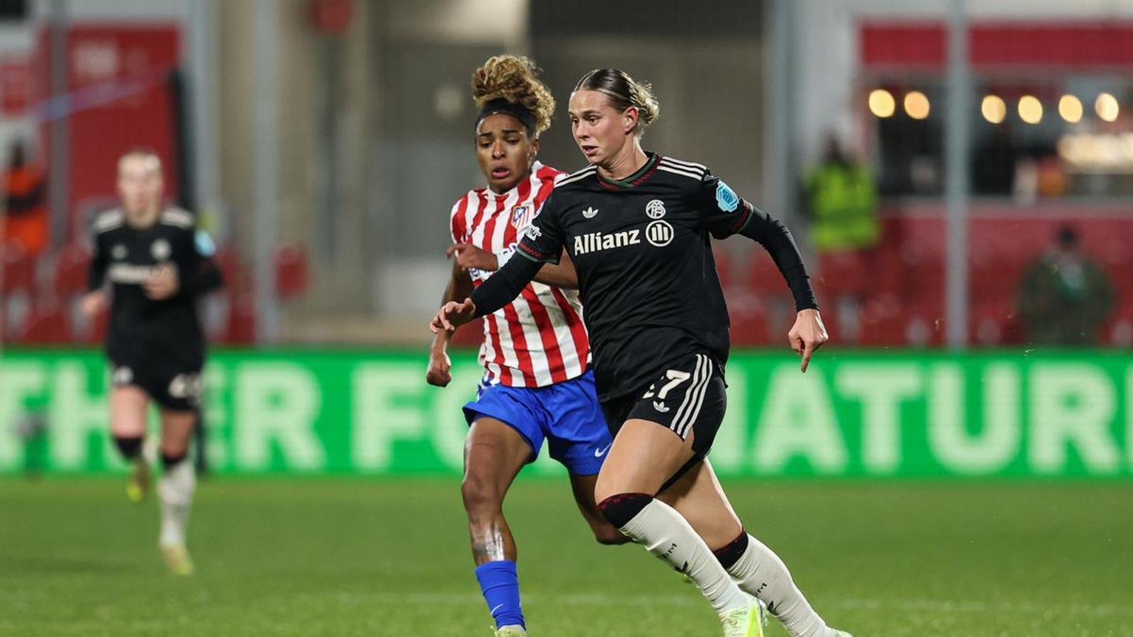Klara Buhl during the match against Atlético de Madrid