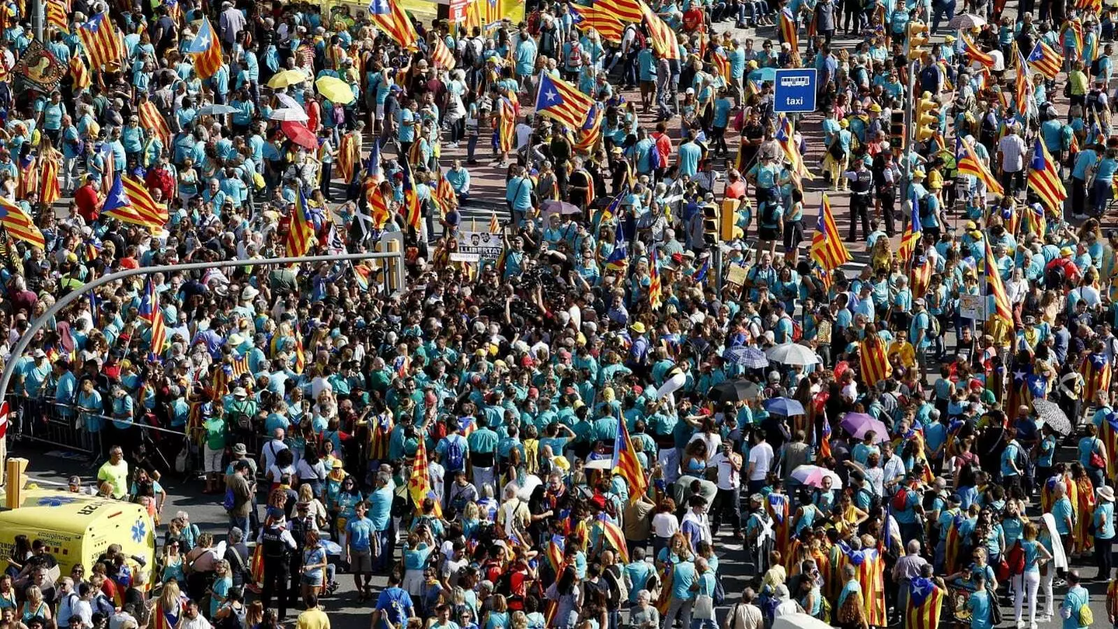 La manifestació de l'11-S ha omplert la Gran Via de Barcelona