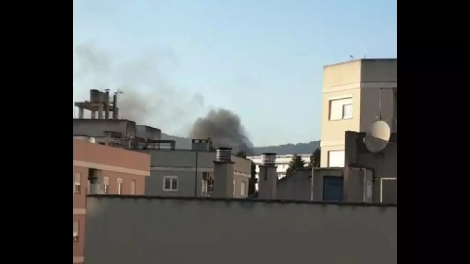 Imatge del foc des de Son Cotoner.