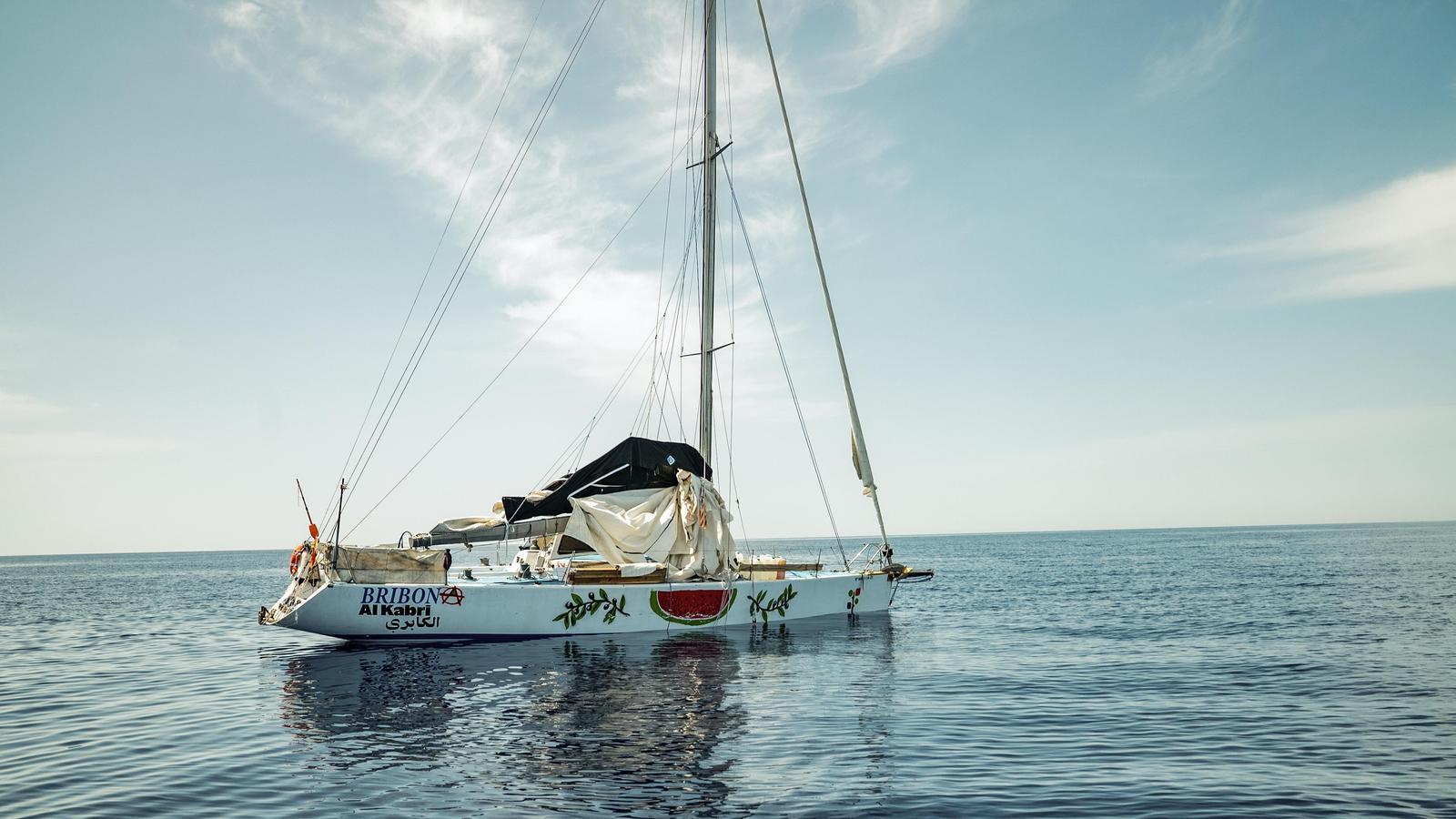State in which the Bribon was found by Open Arms - after the assault on the Global Summit Flotilla - with broken sails, disabled engine, and taking on water