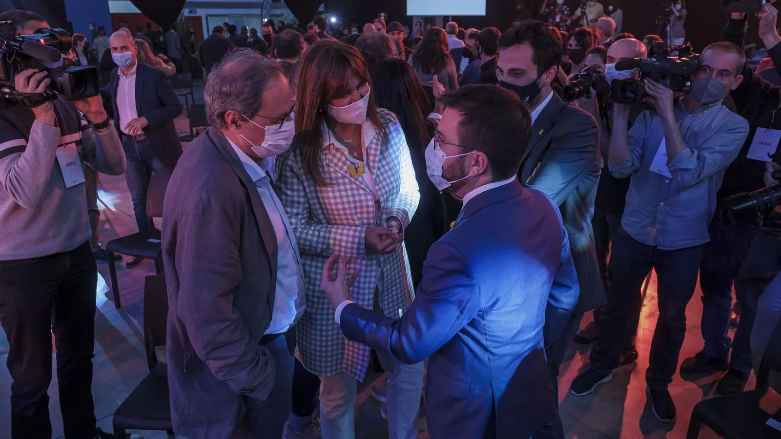 Quim Torra, Laura Borràs, Roger Torrent i Pere Aragonès en una imatge d'arxiu.