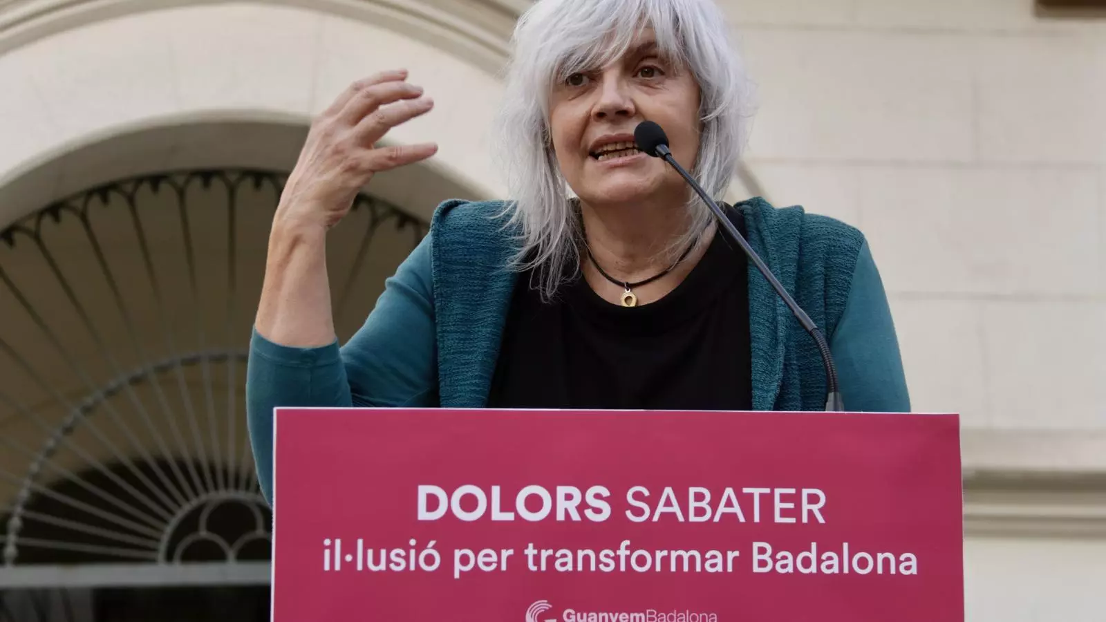 Sabater, durant l'anunci de la seva candidatura