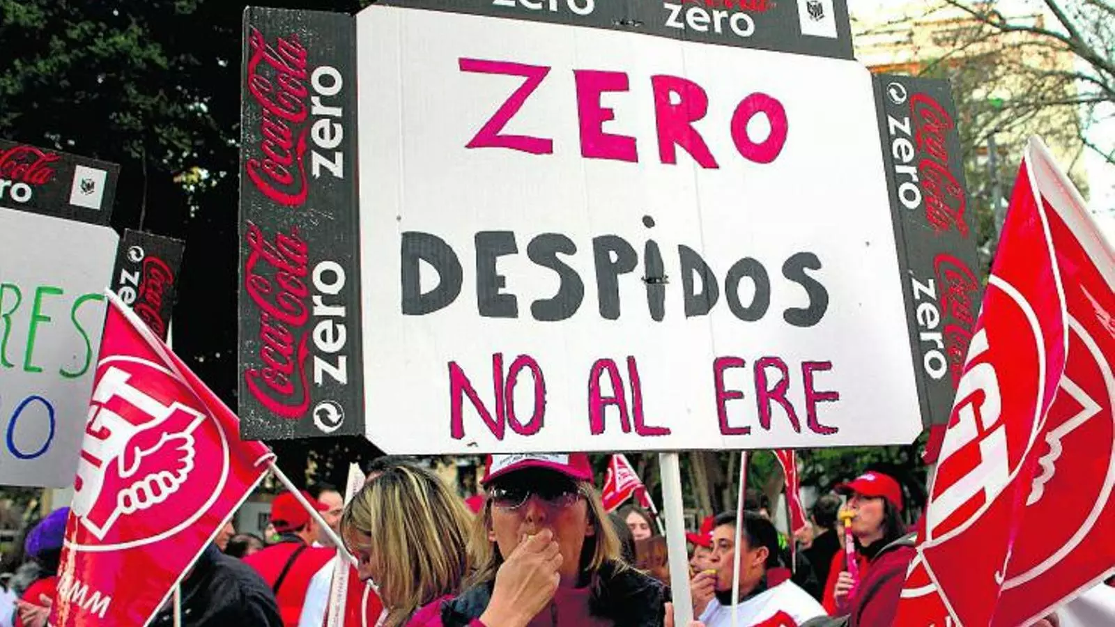 MANIFESTACIONS Els treballadors de Coca-cola de Palma van protestar dissabte.