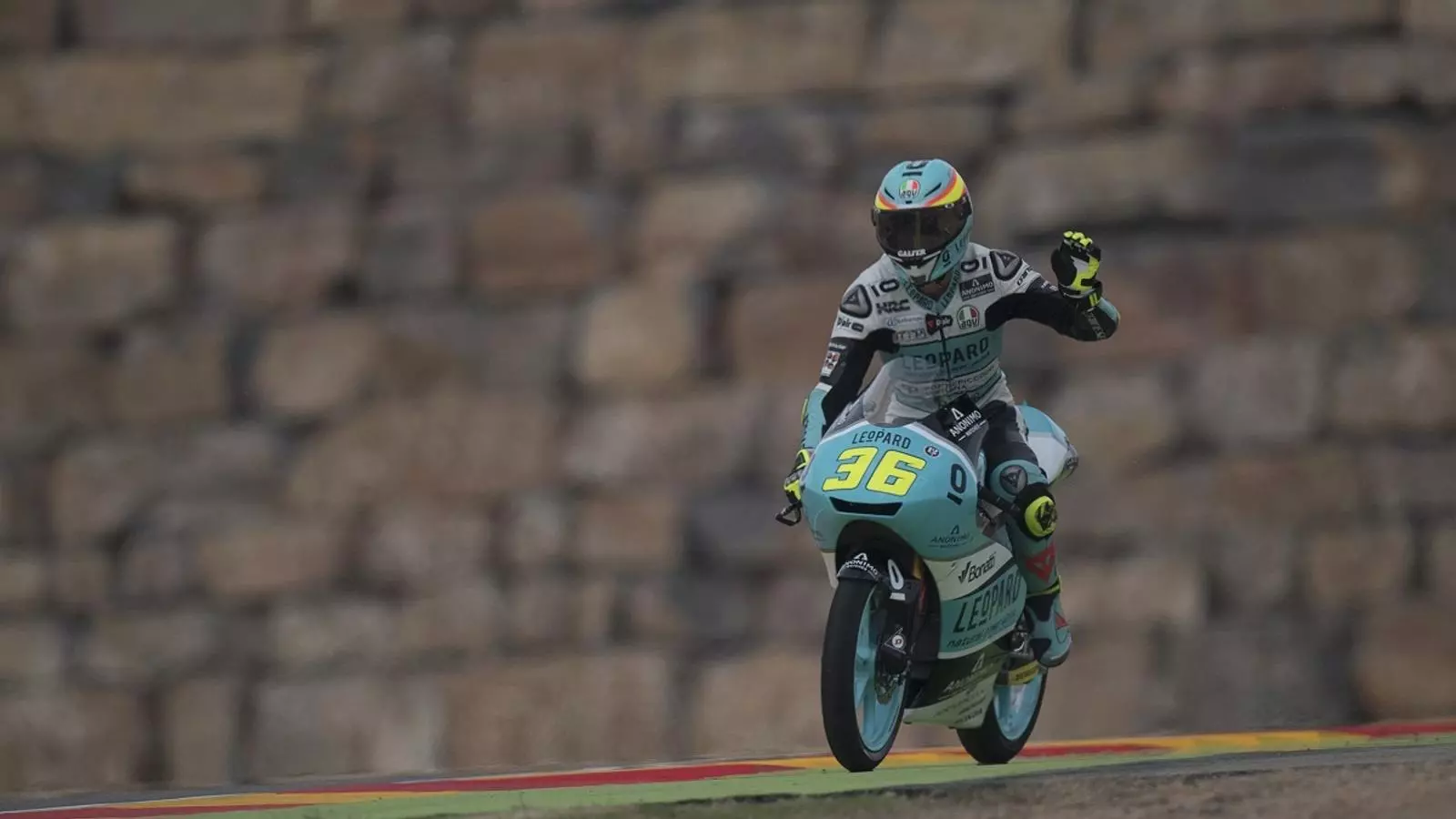 Joan Mir, pilot de Moto3, al GP de l'Aragó