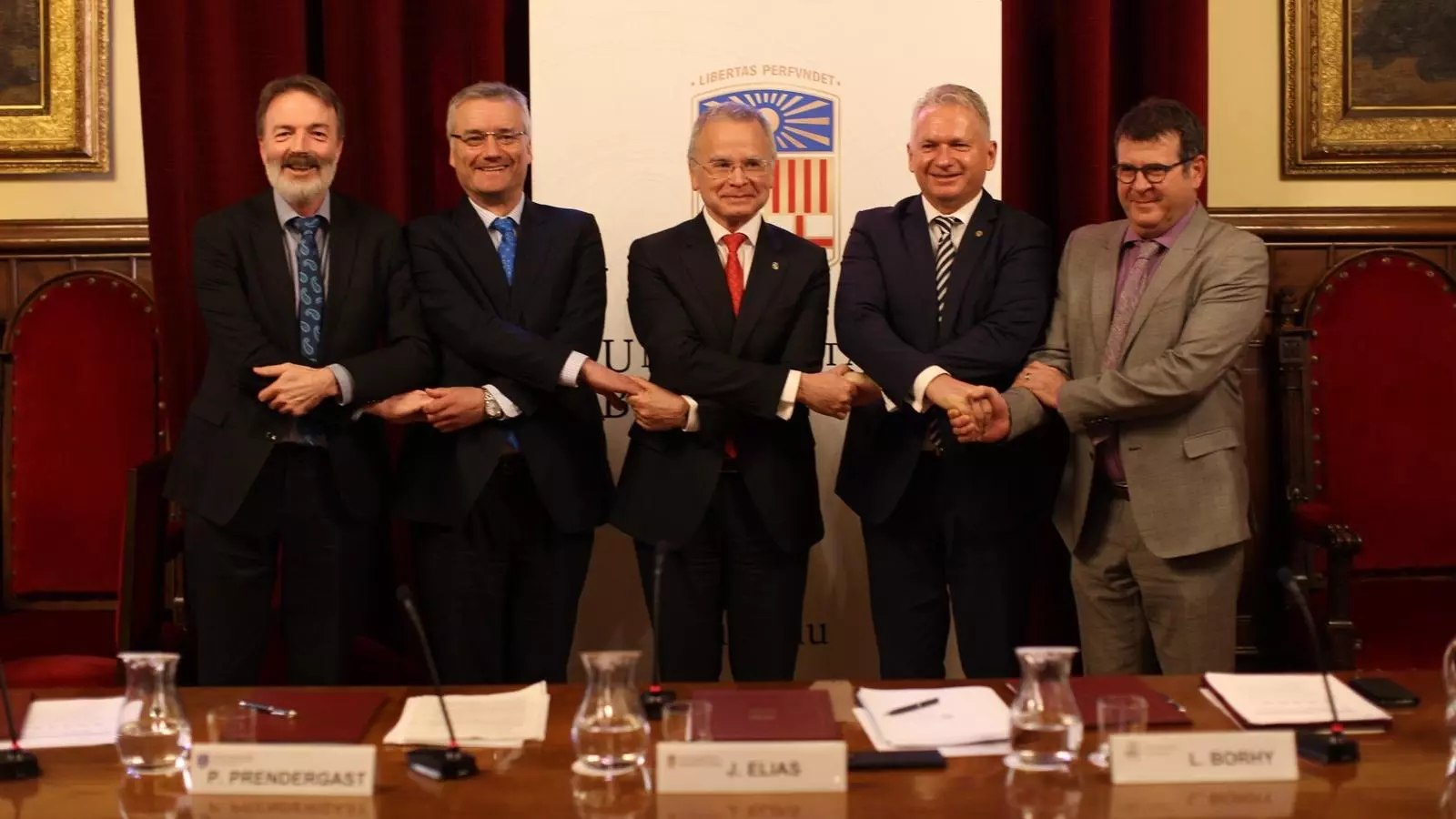 Els rectors de les cinc universitats de Charm-EU.