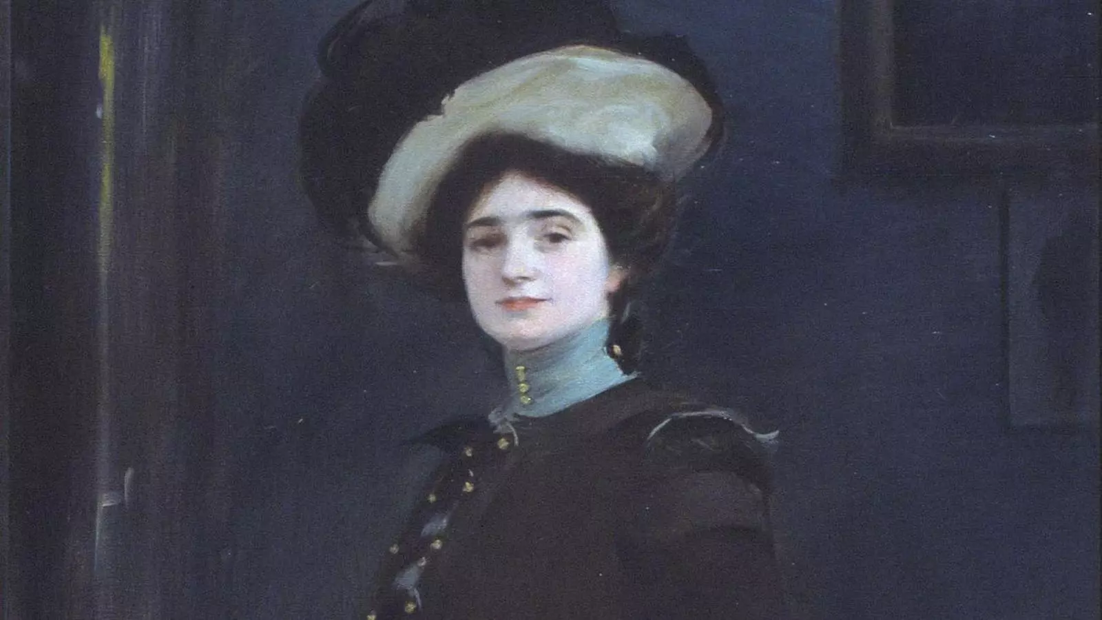 Detall del retrat d'Isabel Llorach que va pintar Ramon Casas