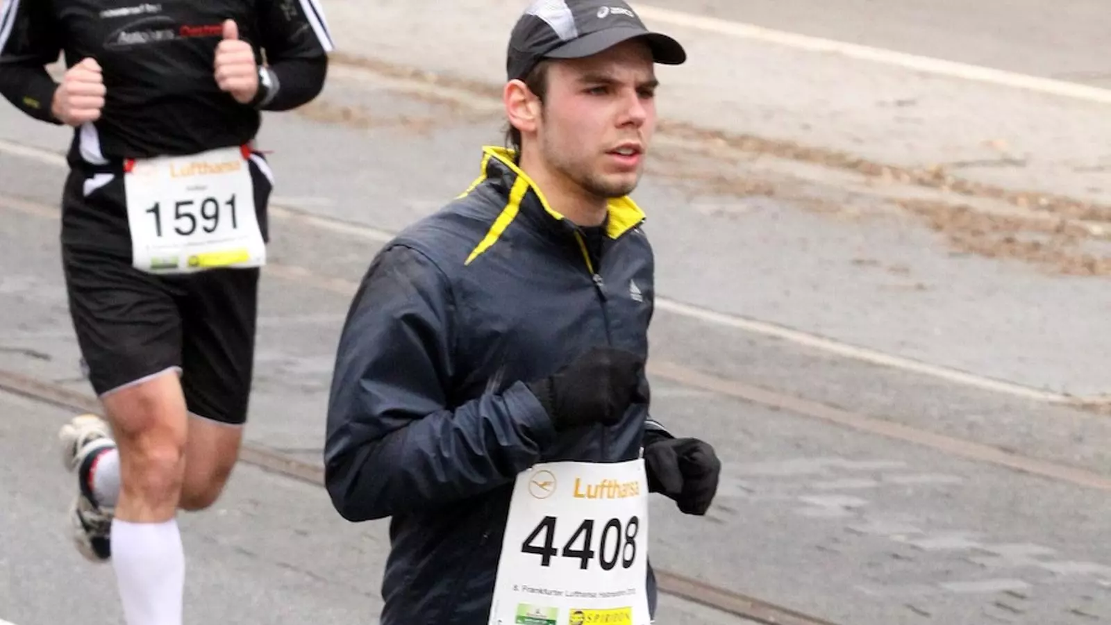 Andreas Lubitz, a la mitjà marató d'Hamburg del 2010. / GETTY IMAGES