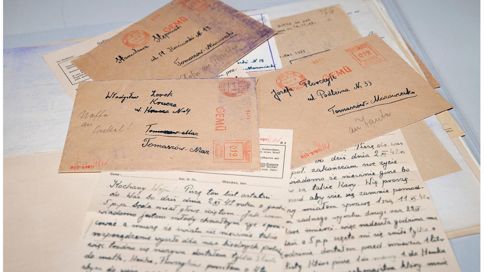 Some of the letters preserved in the archives