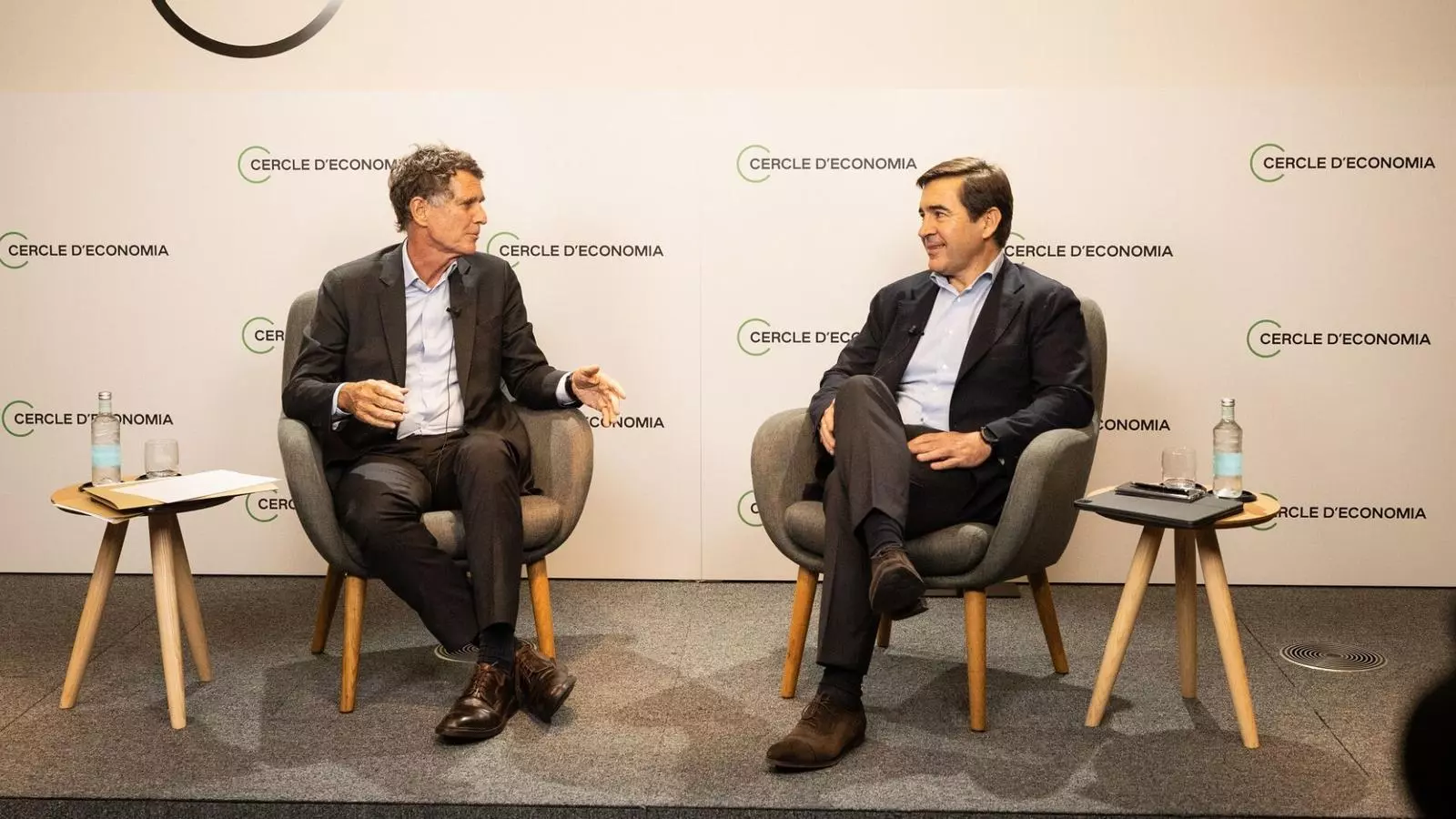 Carlos Torres, president del BBVA, i Jaume Guardiola, president del Cercle d'Economia