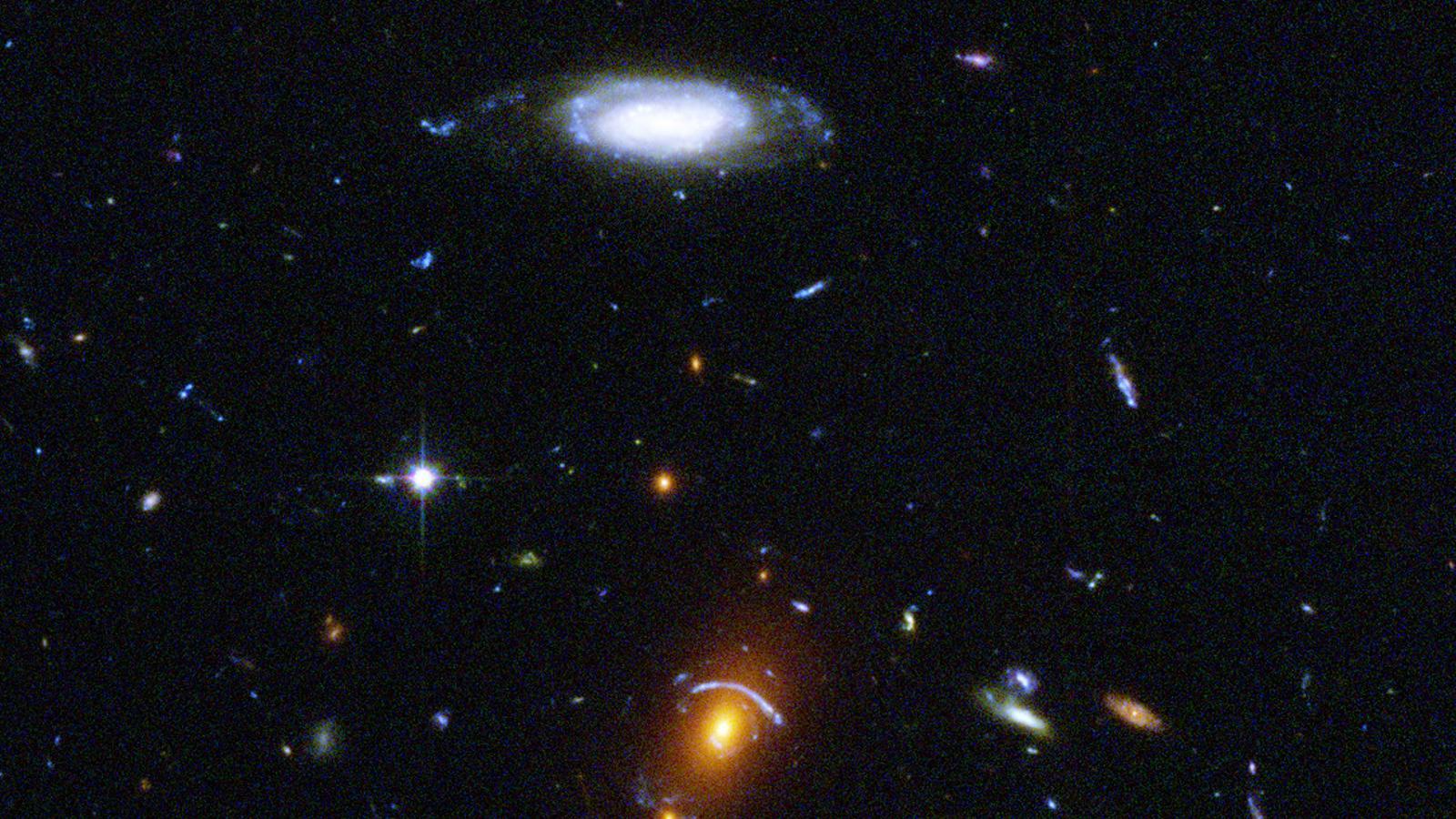 Conjunto de galaxias en una imagen captada por el telescopio espacial Hubble