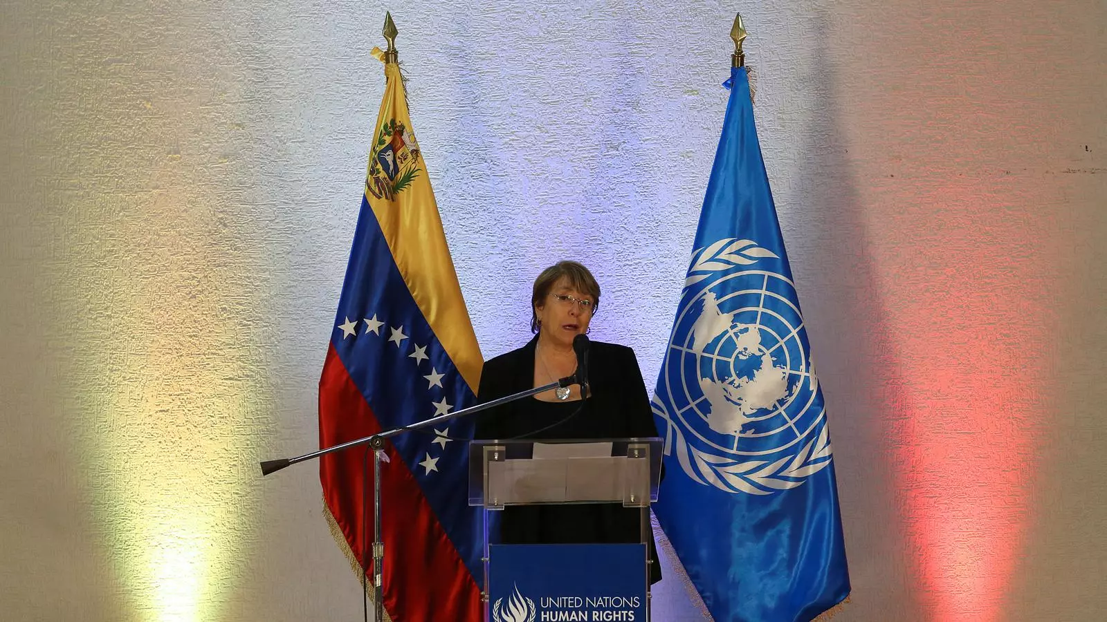 Michelle Bachelet durant una conferència a Caracas el passat 21 de juny, durant una visita a Veneçuela.