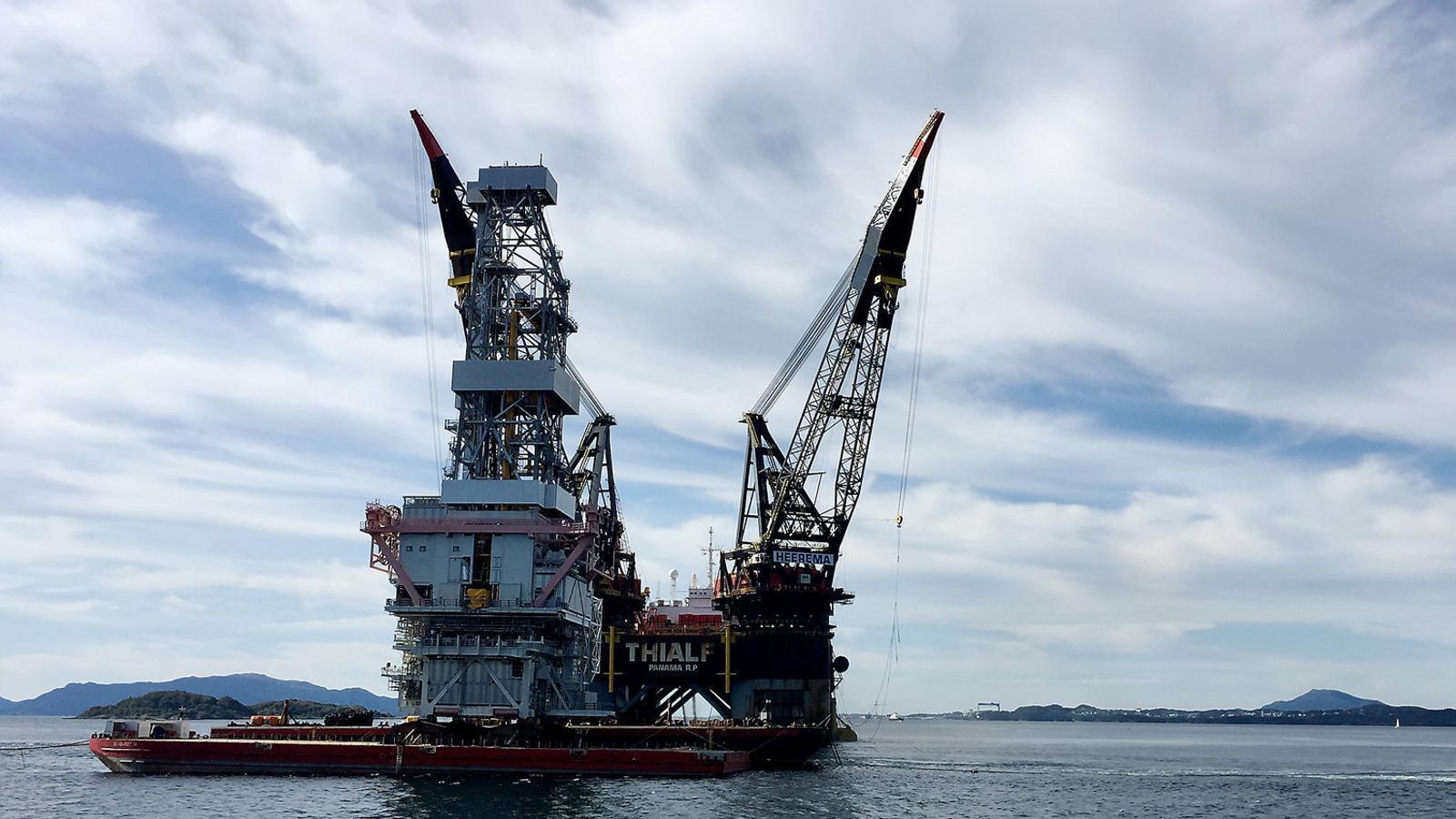An oil well in the Norwegian Sea.