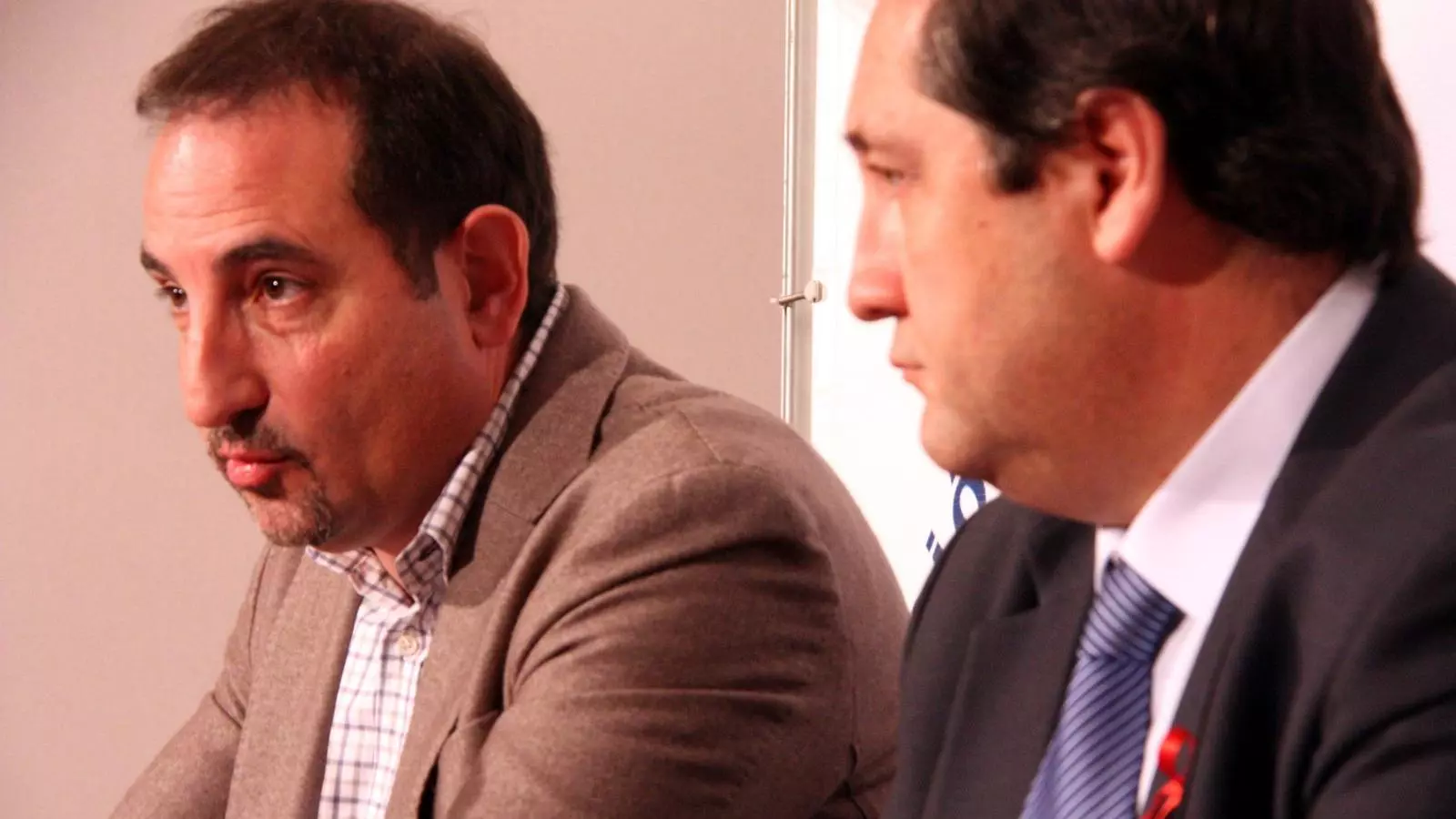 Josep Maria Pelegrí i Ramon Espadaler després del consell nacional d'Unió