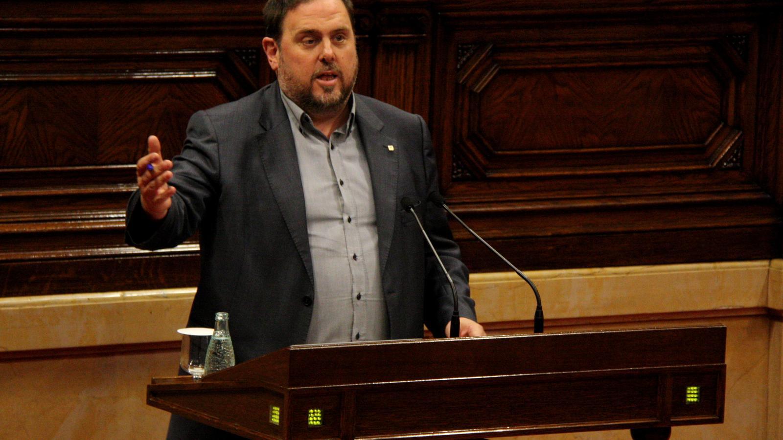 El vicepresident, Oriol Junqueras, al Parlament