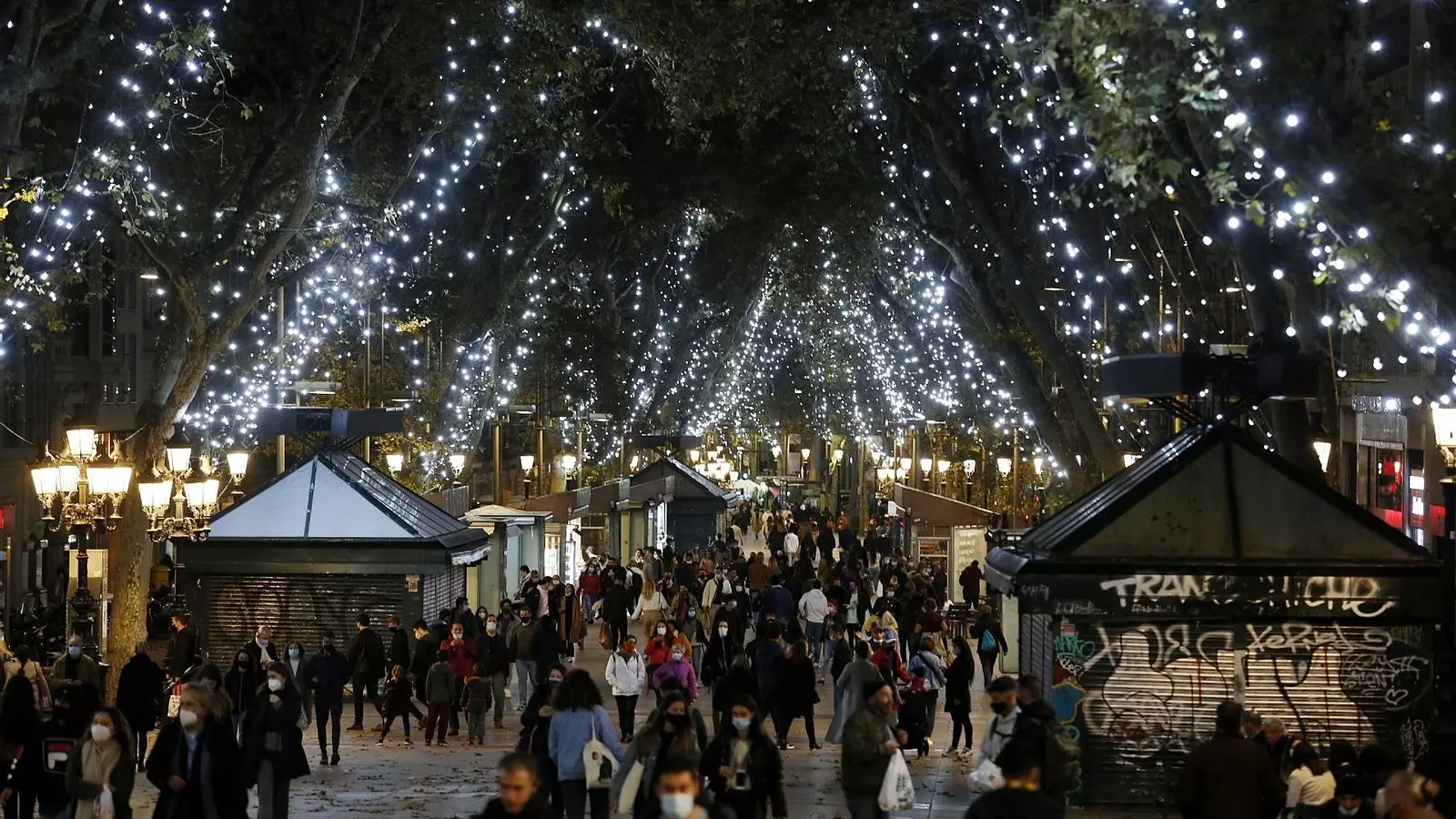 Les llums de Nadal a la Rambla de Barcelona