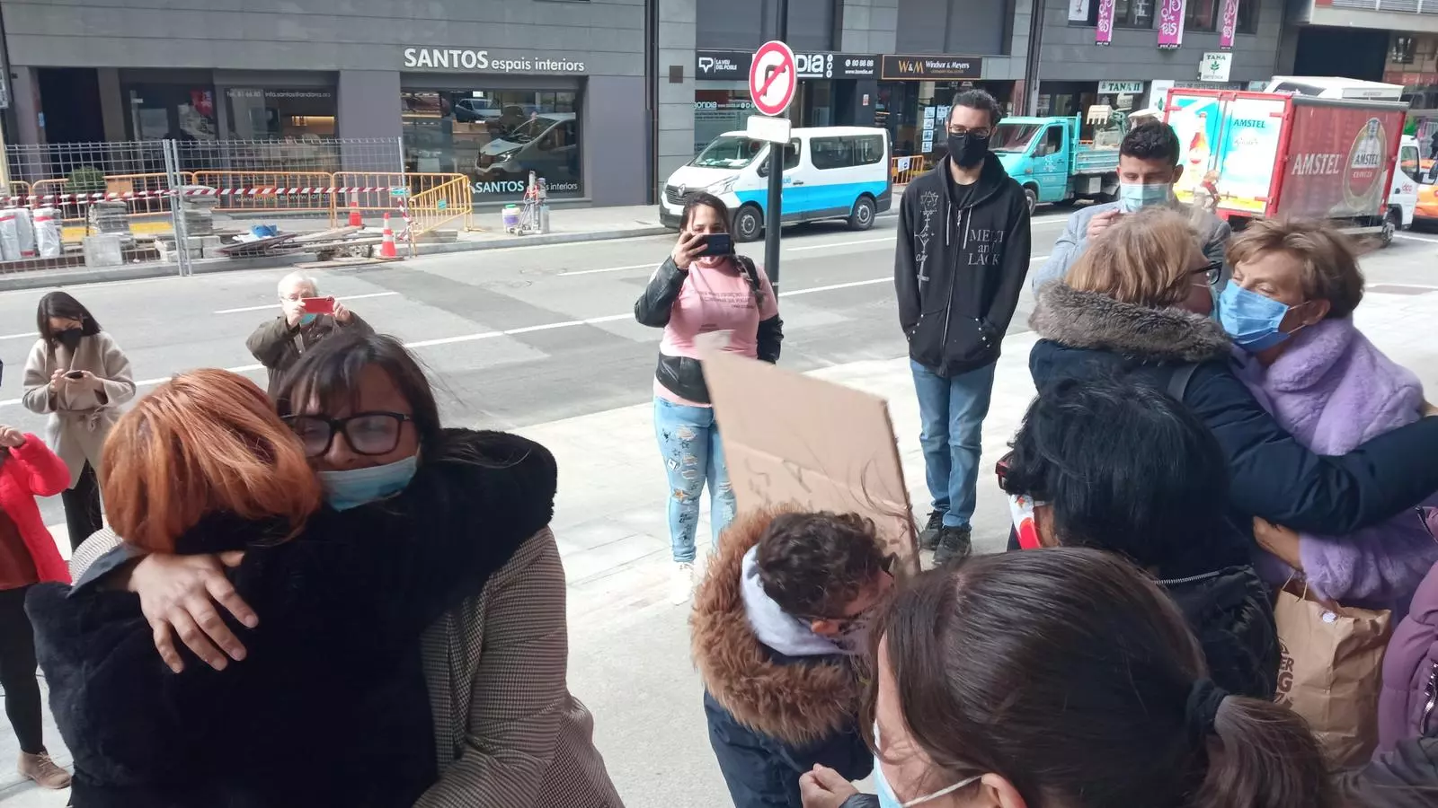 Vanesa Mendoza Cortés a la sortida de la Seu de la Justícia, aquest dimecres