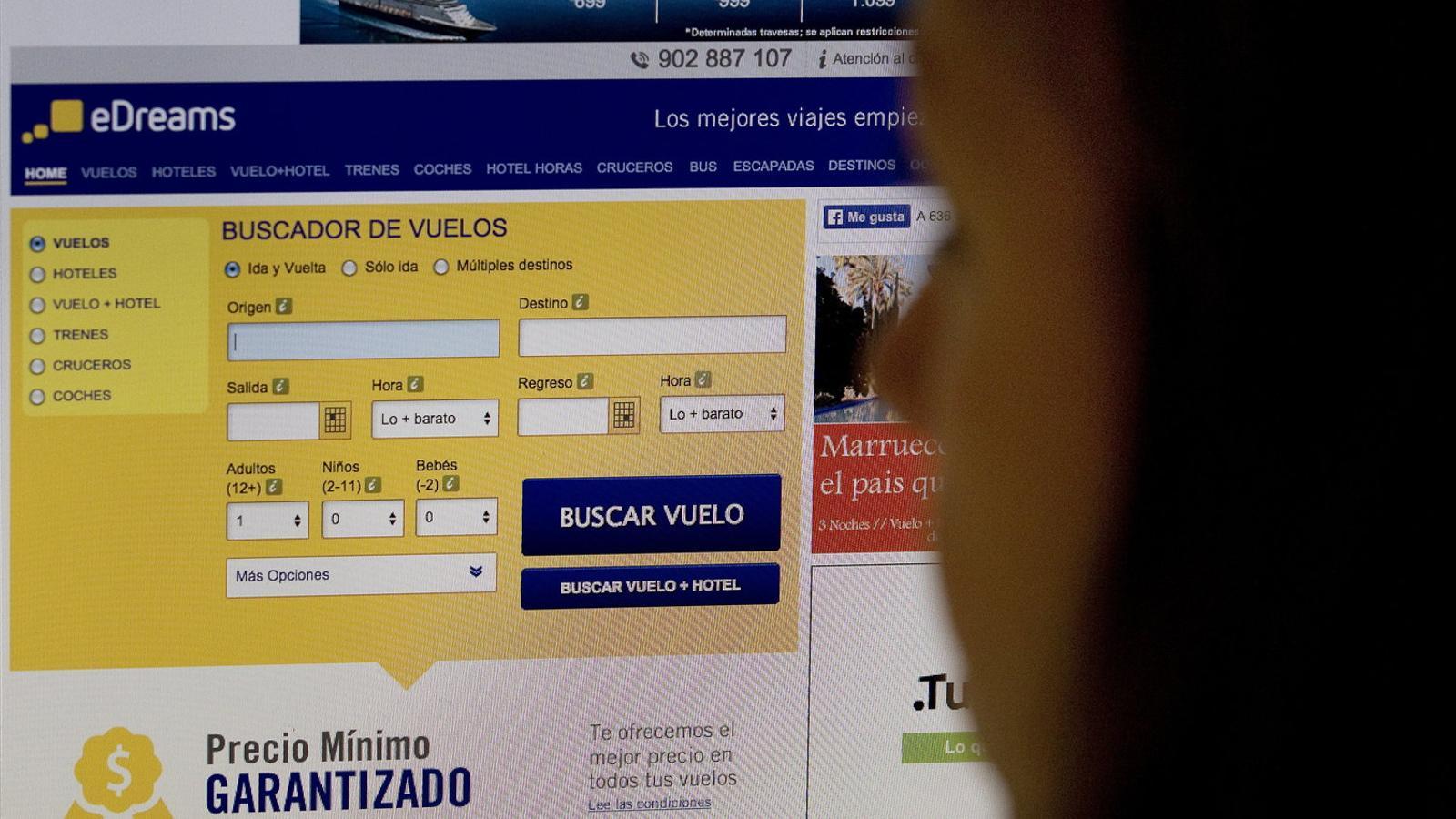 Image from the website of the online travel agency eDreams.