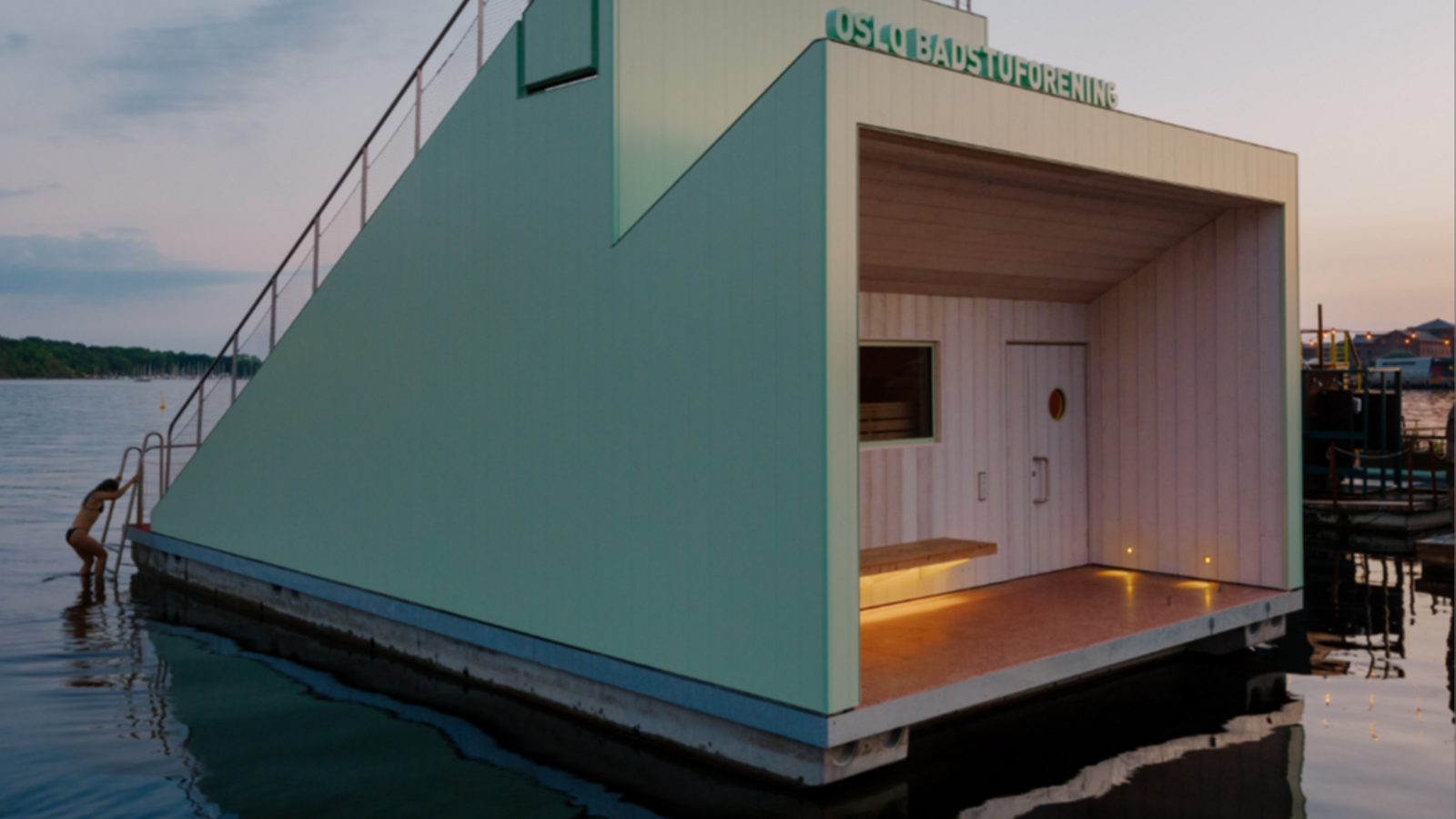 La sauna flotante del Estudio Herreros en el puerto de Oslo.