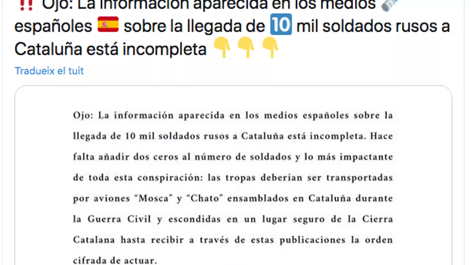 La piulada de l'ambaixada russa