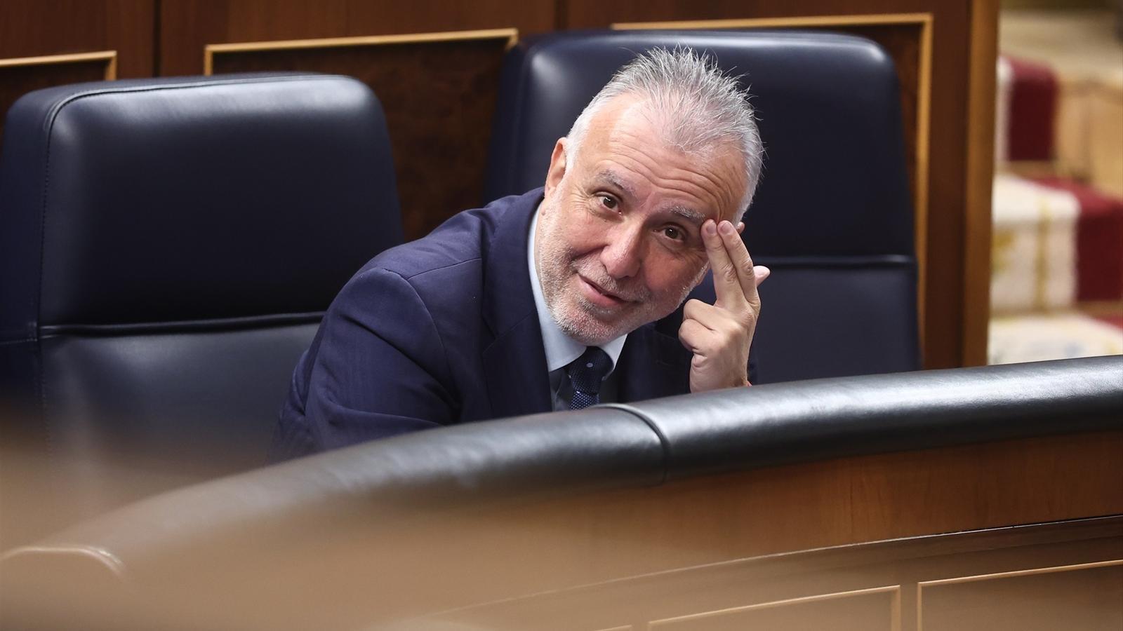 El ministro Ángel Víctor Torres durante el pleno del Congreso del 26 de marzo
