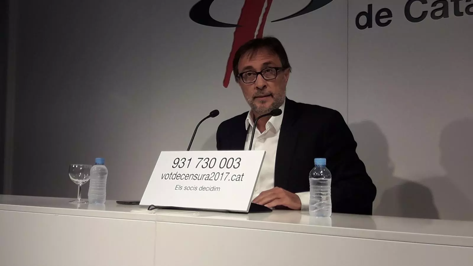 Presentació de la moció de censura d'Agustí Benedito