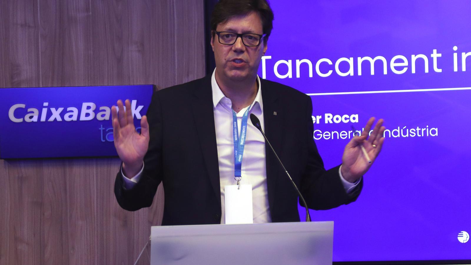 The general director of Industry of the Generalitat, Xavier Roca, at this morning's event.