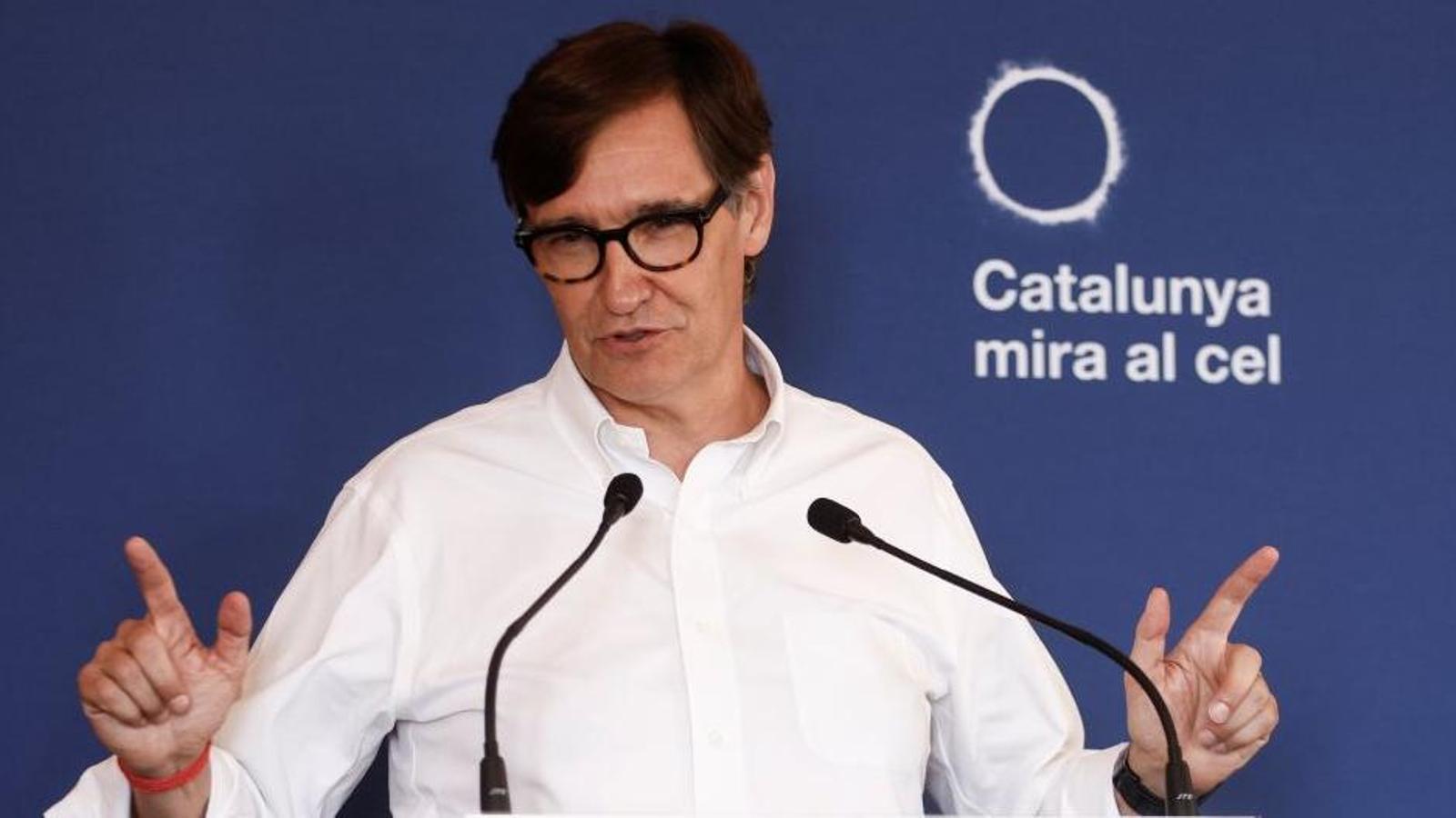El presidente de la Generalitat, Salvador Illa, ayer miércoles, en el Observatorio del Ebro, en Roquetes.