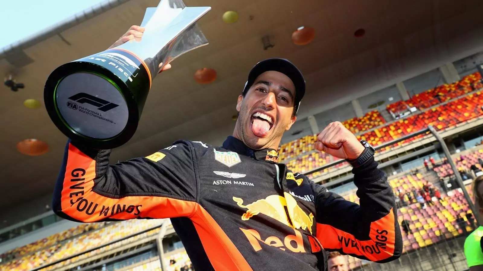 Daniel Ricciardo celebra el triomf al GP de la Xina