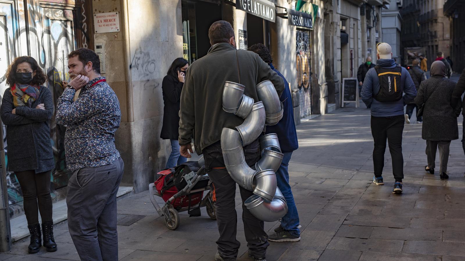 A self-employed worker in Barcelona.