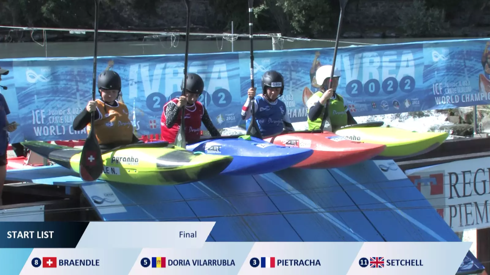 La palista andorrana Mònica Dòria instants previs a la final.