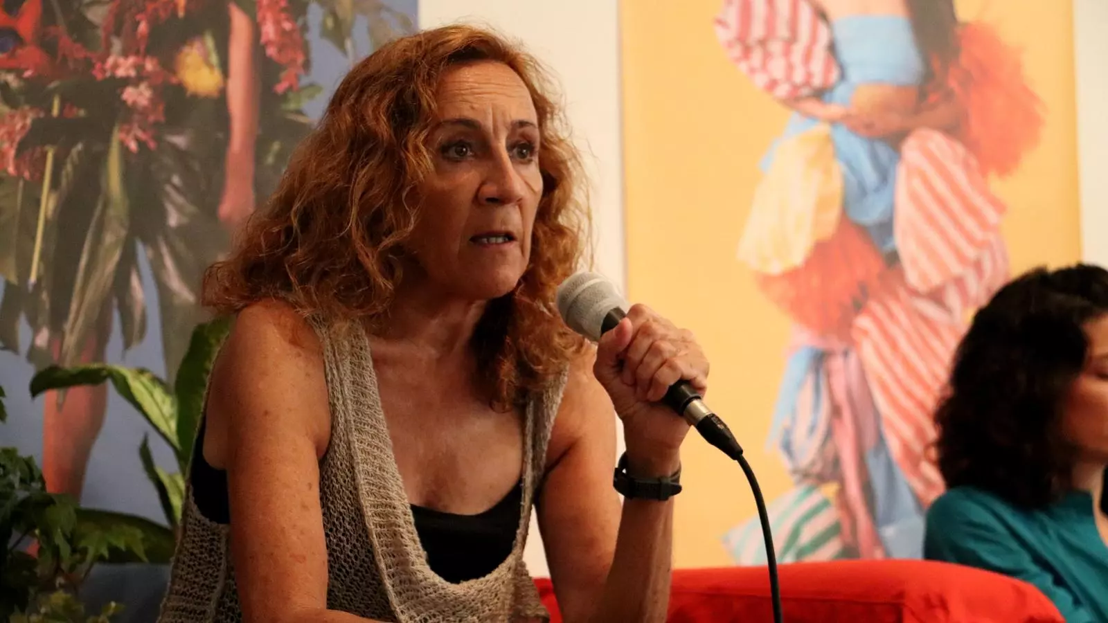 Carme Portaceli durant una presentació al Festival Grec 2020