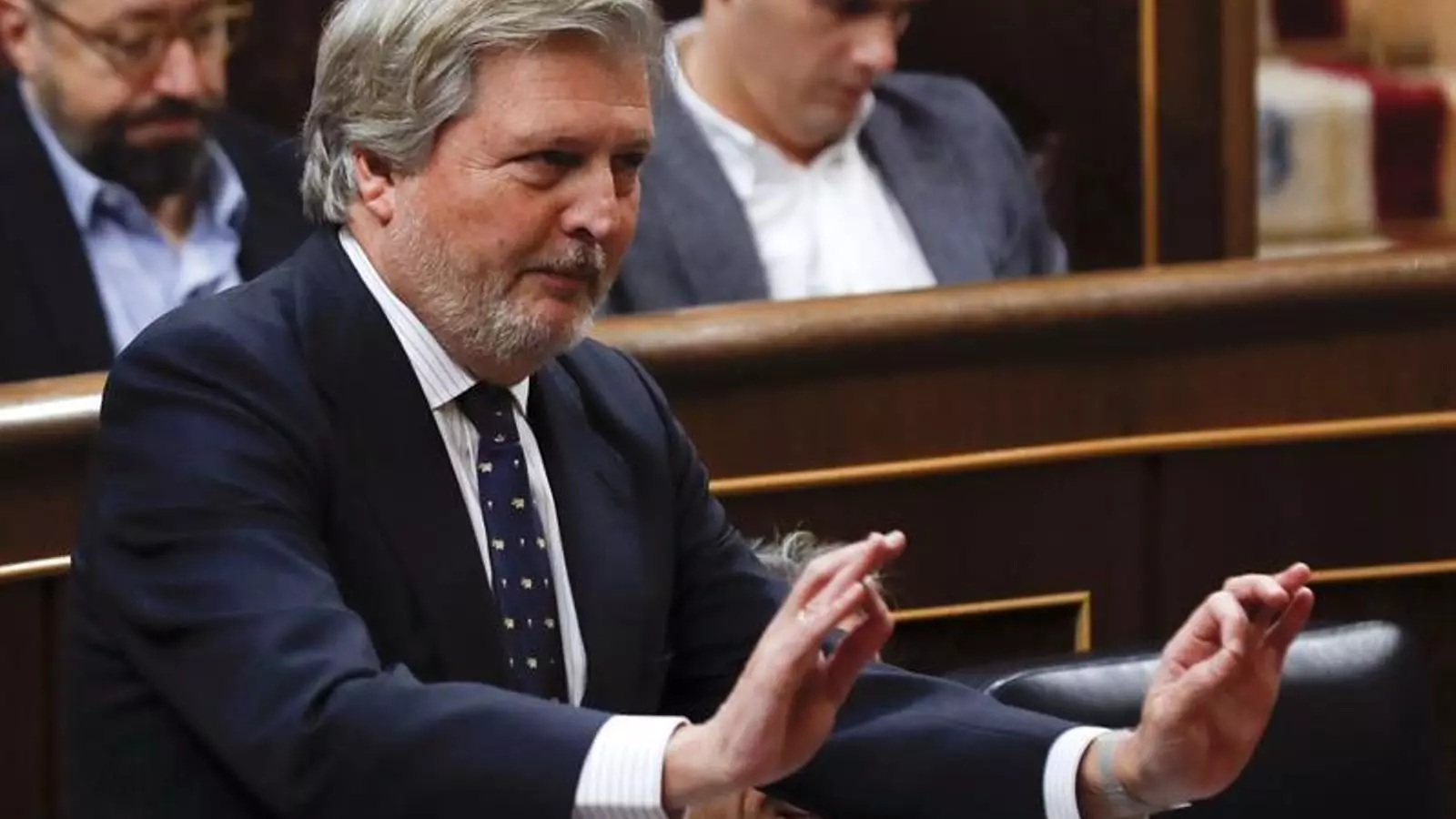 El ministre d'Educació, Íñigo Méndez de Vigo, durant el ple al Congrés de la setmana passada. EFE