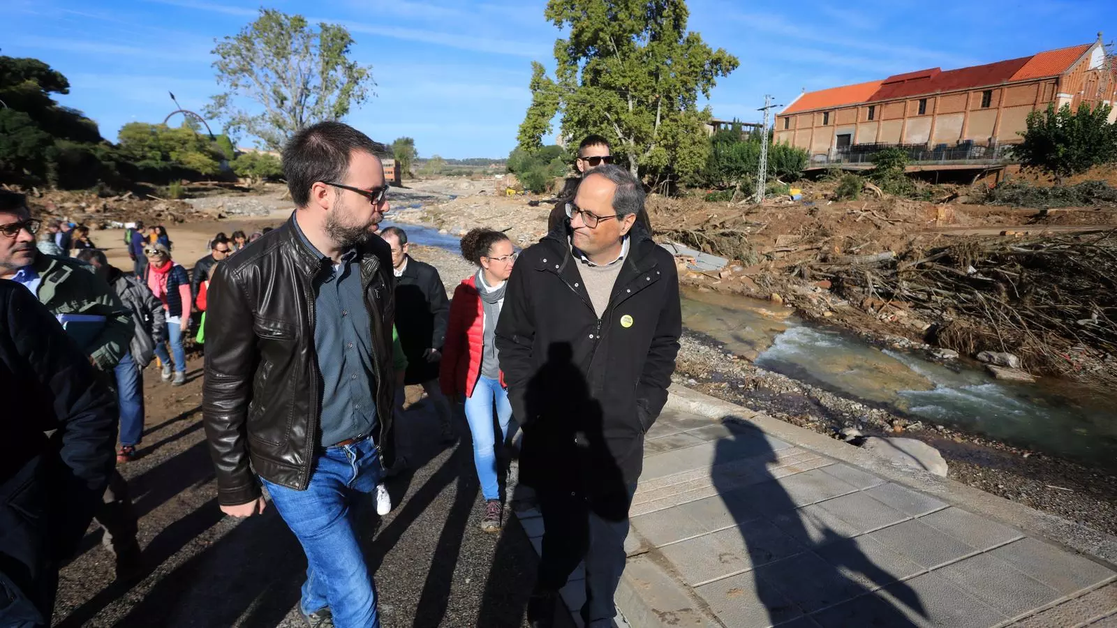 El president de la Generalitat, Quim Torra, visita la zona afectada pel temporal/ ACN