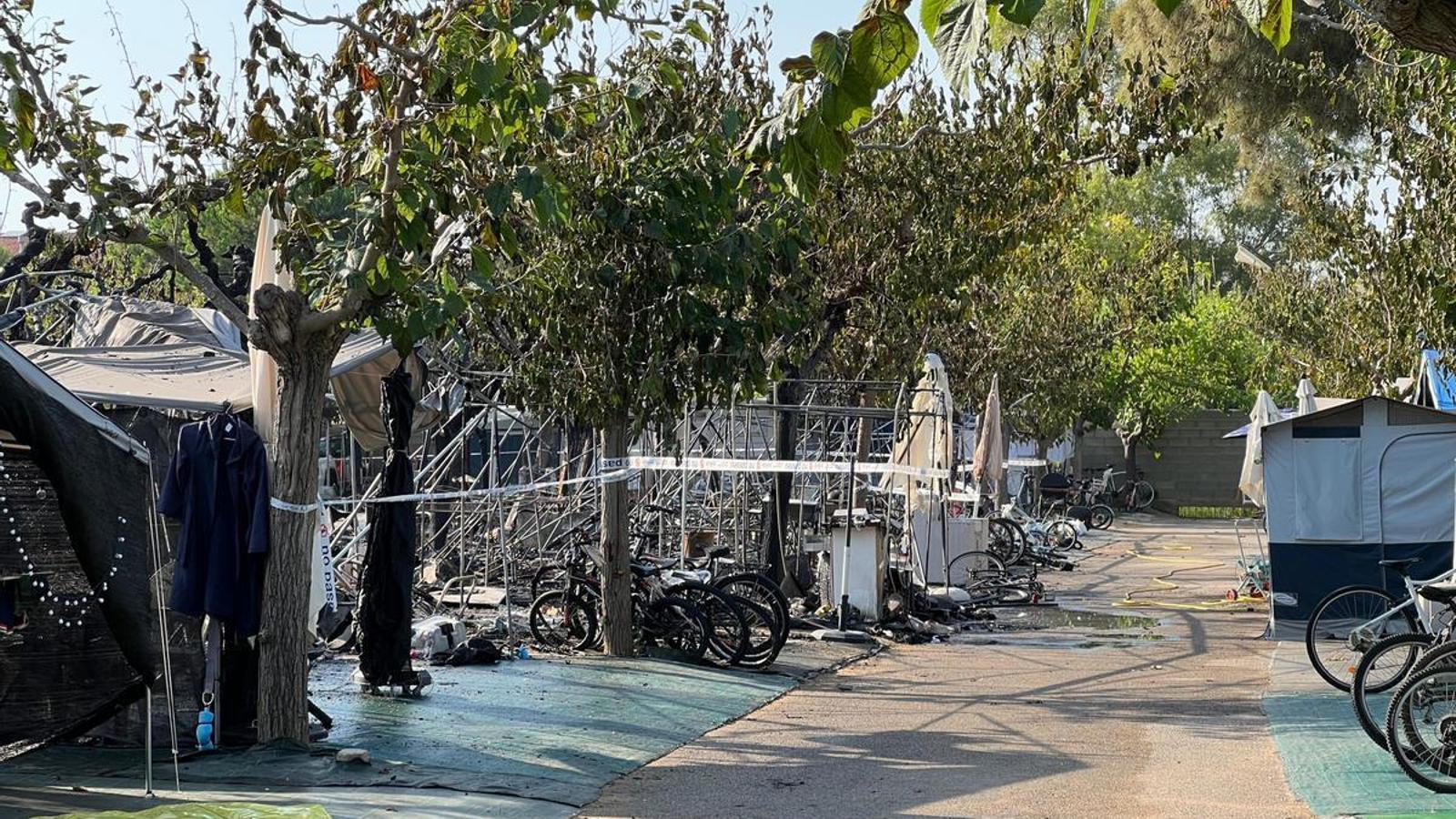 The Vendrell Platja campsite after two fires