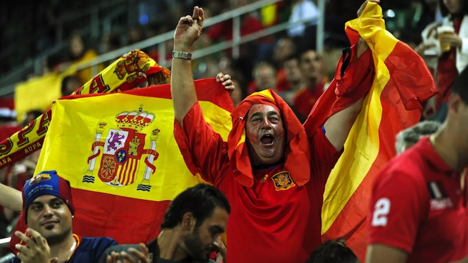 Aficionats de la selecció espanyola.