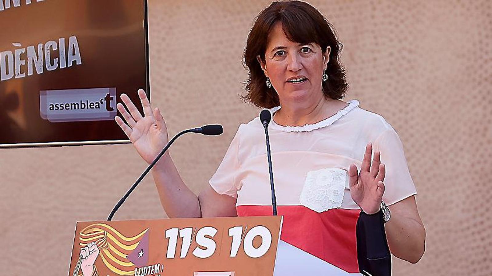 La presidenta de l’ANC, Elisenda Paluzie, ahir.