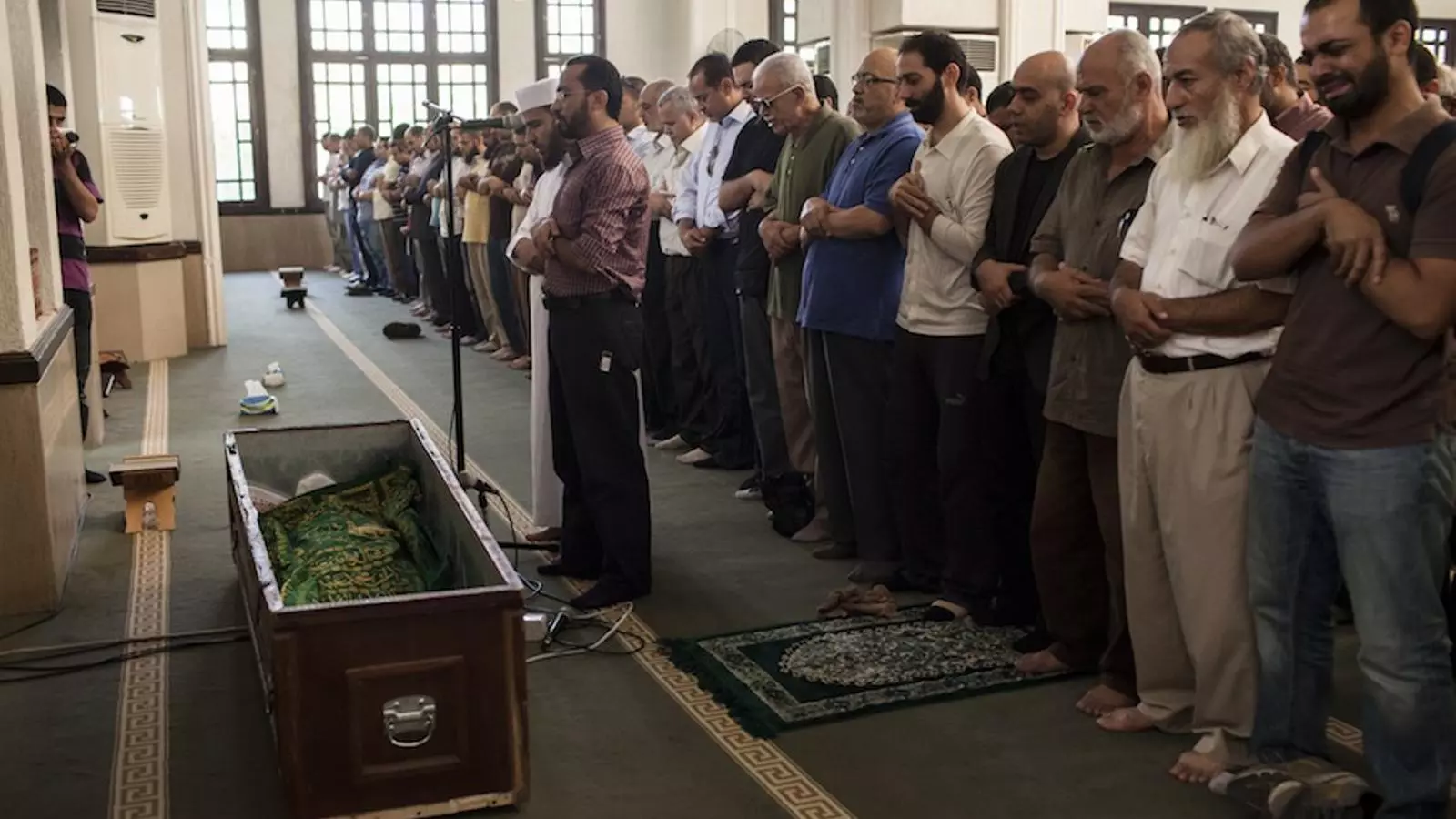 El funeral d'Ammar Badia, fill del líder dels Germans Musulmans, Mohammed Badie, que va morir divendres