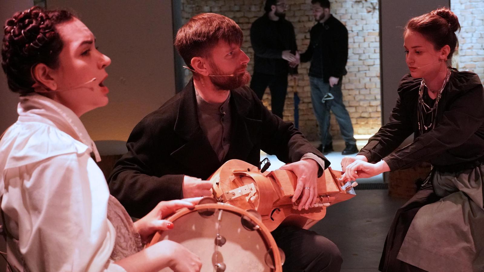 One of the musical groups performing at the Russian pavilion of the 61st Venice Art Biennale