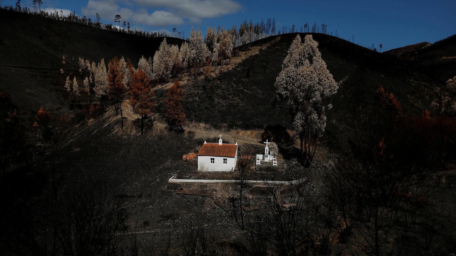 El santuari de Sertã de Portugal en una imatge del setembre del 2017, després dels incendis de l’estiu.