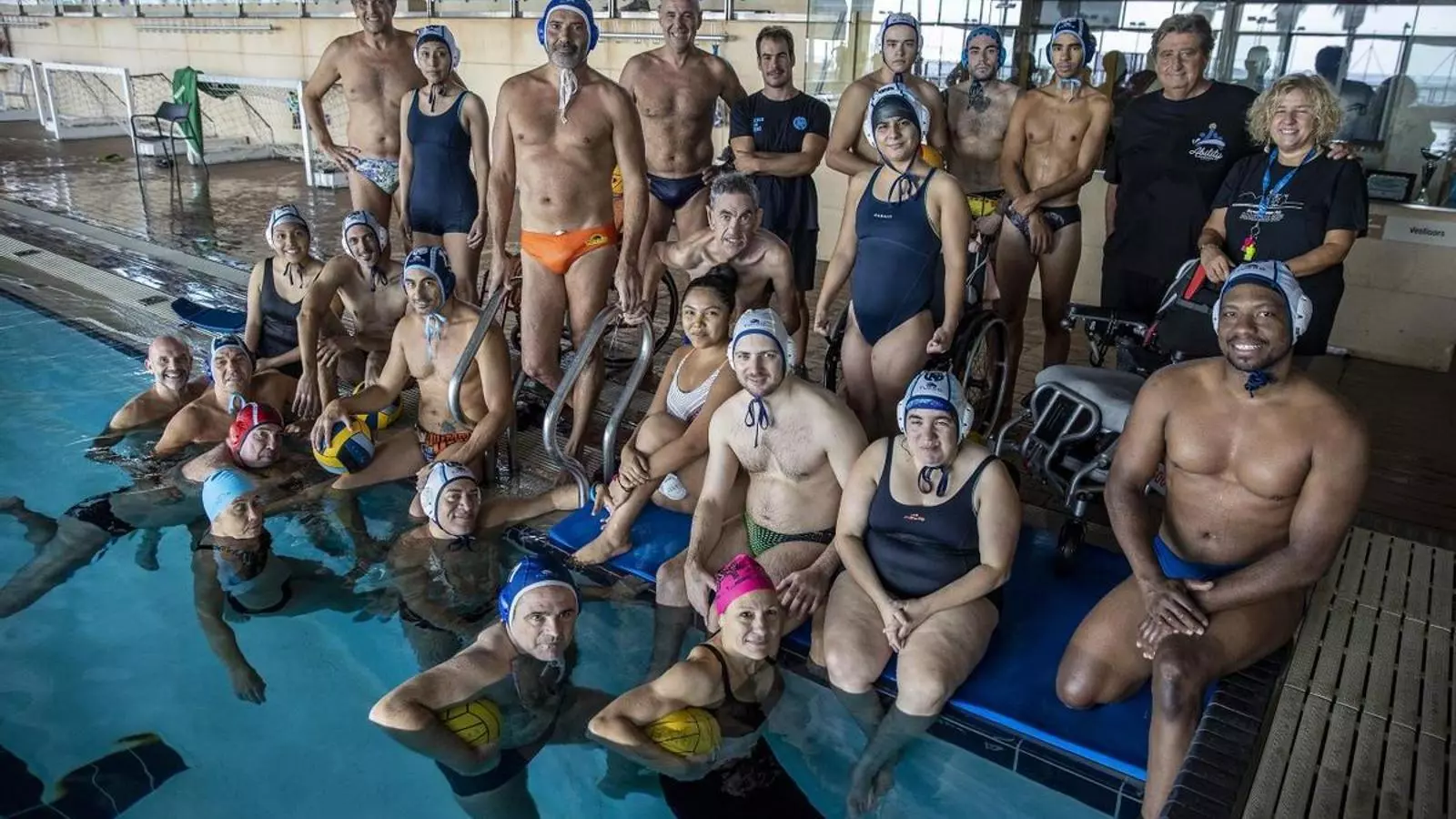Jugadors i jugadores de waterpolo ability al Club de natación de Barcelona
