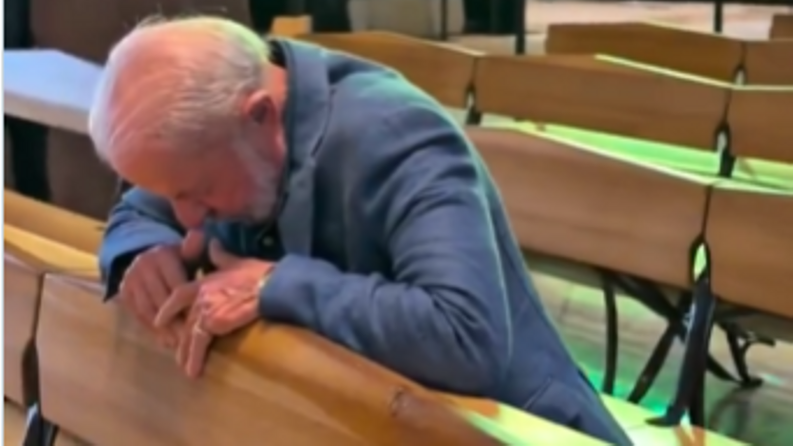 Captura de pantalla del presidente brasileño, Lula da Silva, en la Sagrada Familia