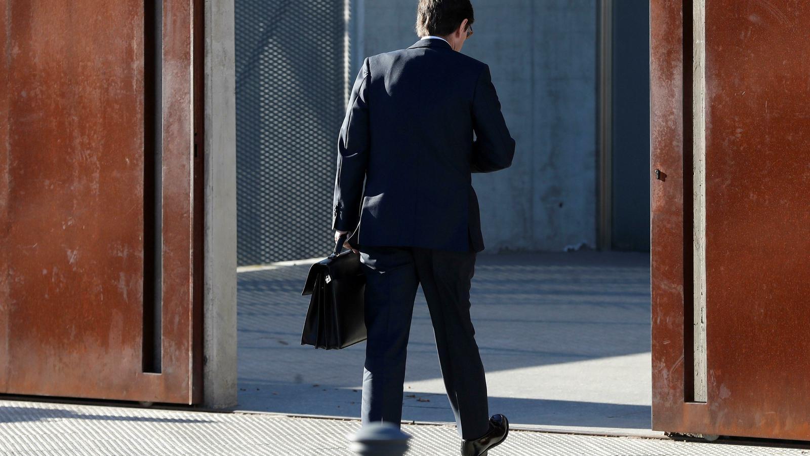 El president de Bankia, José Ignacio Goirigolzarri, a l'arribada a l'Audiència Nacional per testificar en el cas Bankia.