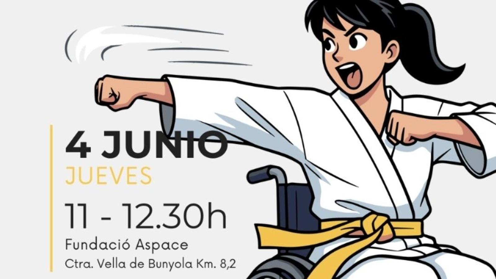 Cartell del campionat de para-karate.