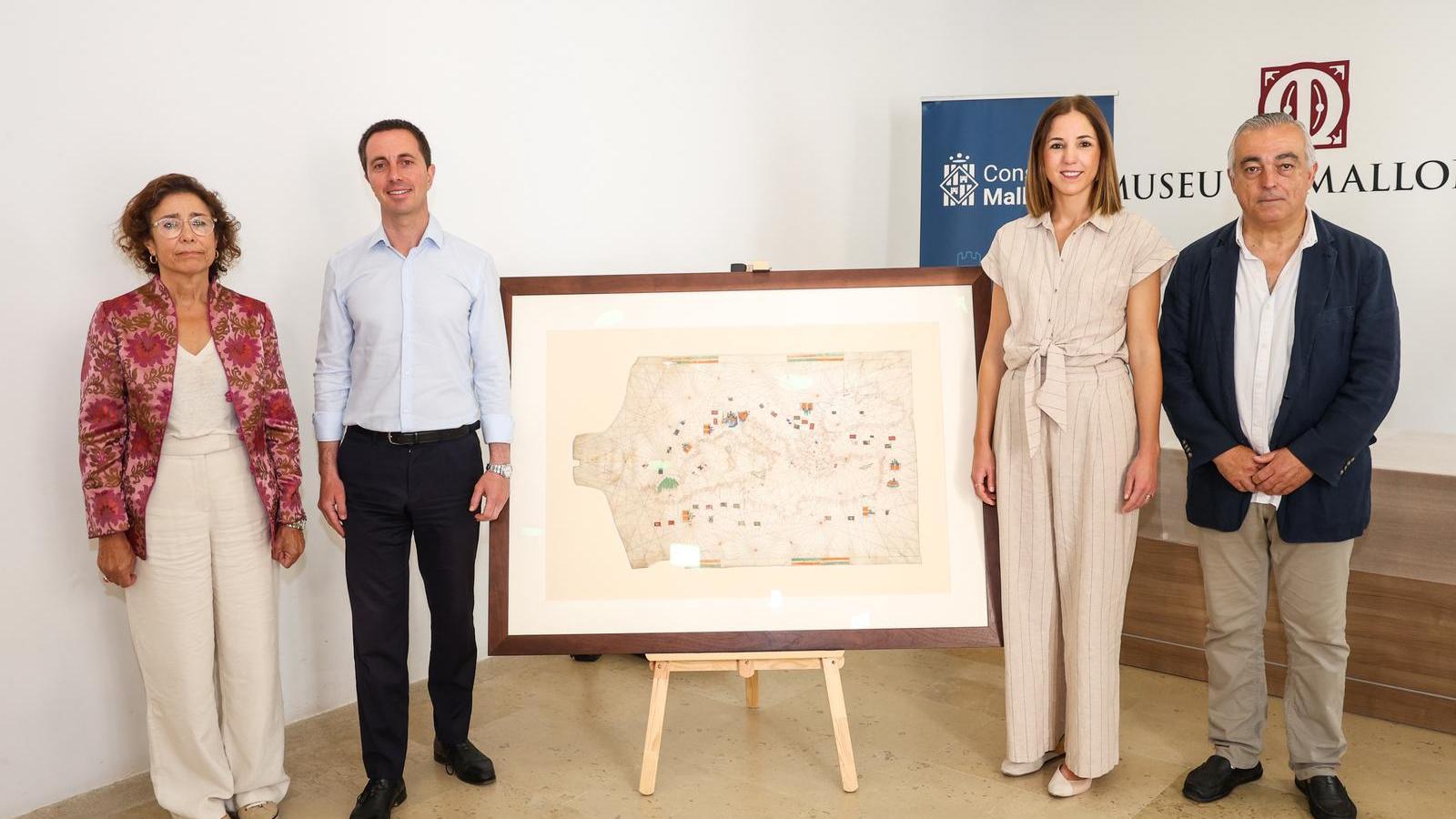 Der Präsident des Consell de Mallorca, Llorenç Galmés, und die Vizepräsidentin und Kulturrätin, Antònia Roca