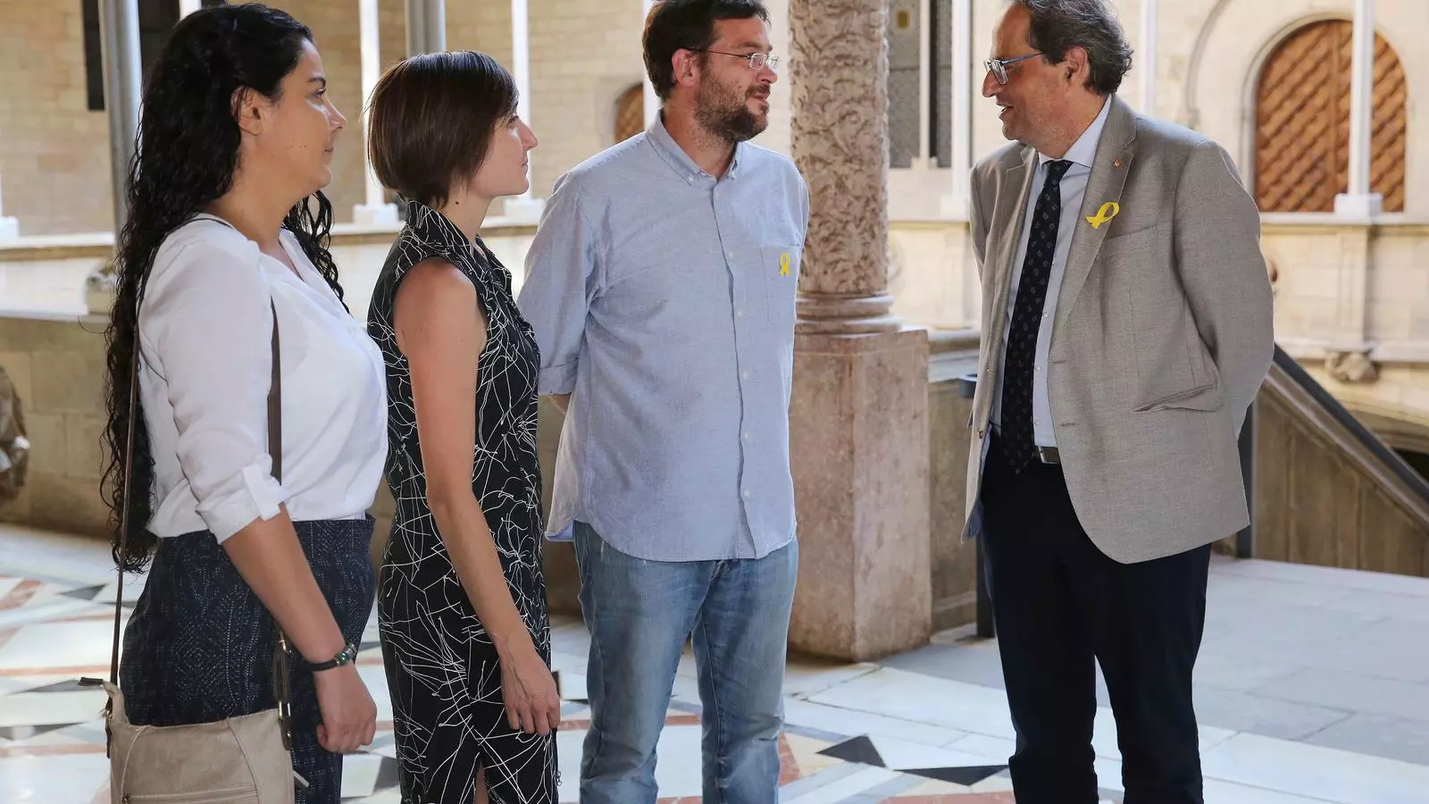 El president de la Generalitat, Quim Torra, es reuneix amb una delegació de 'Som Alternativa', liderada per Albano Dante Fachin