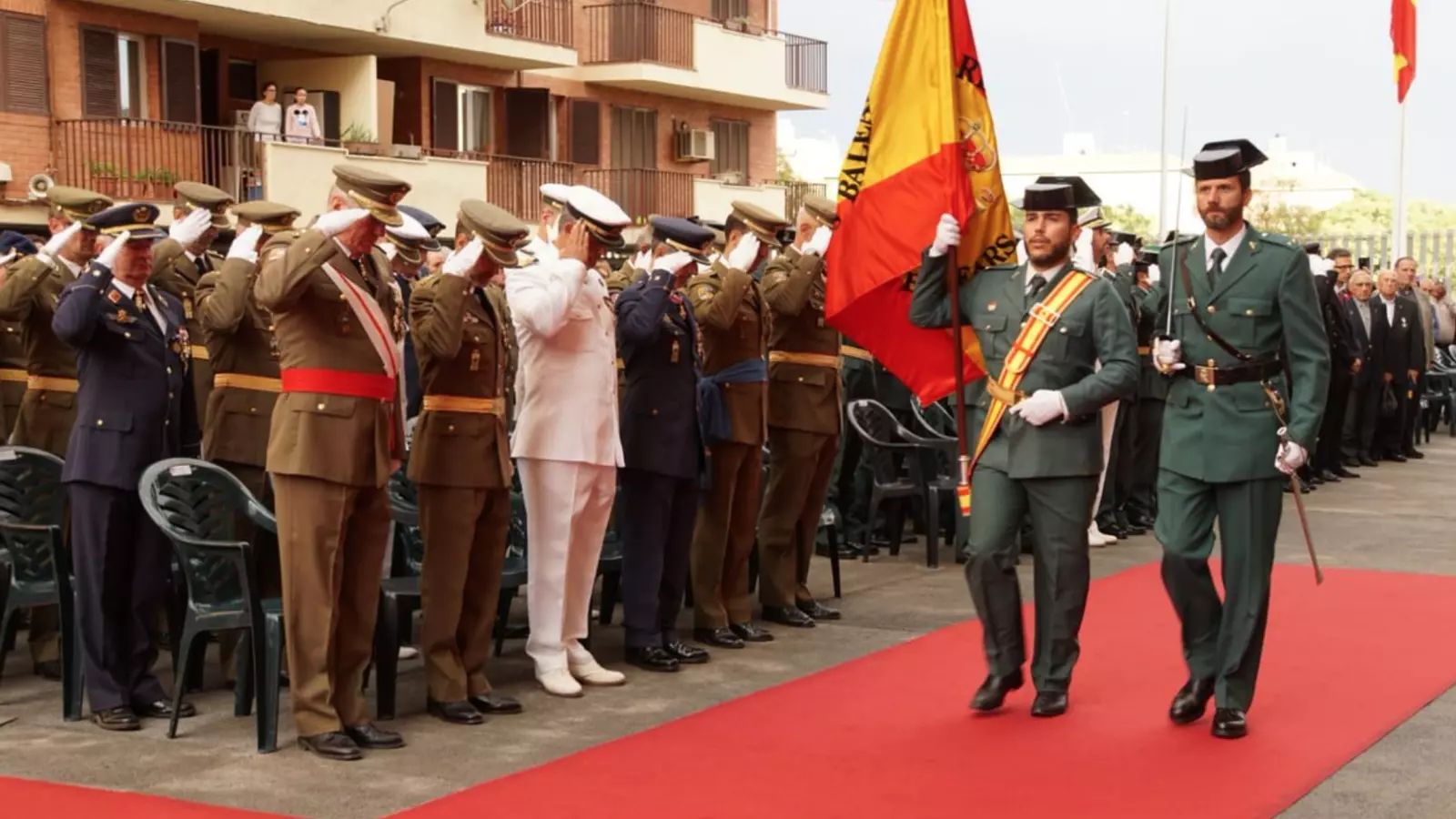 La Comandància General de Balears acompanya a la Guàrdia Civil en els actes amb motiu de la festivitat de la seva patrona a Palma.