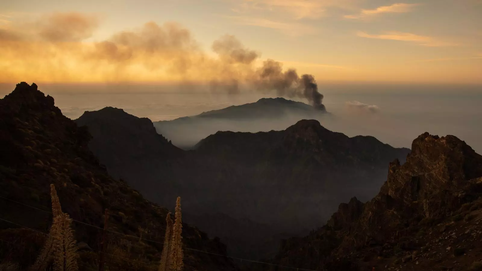 El volcán ver desde Roque de los Muchachos