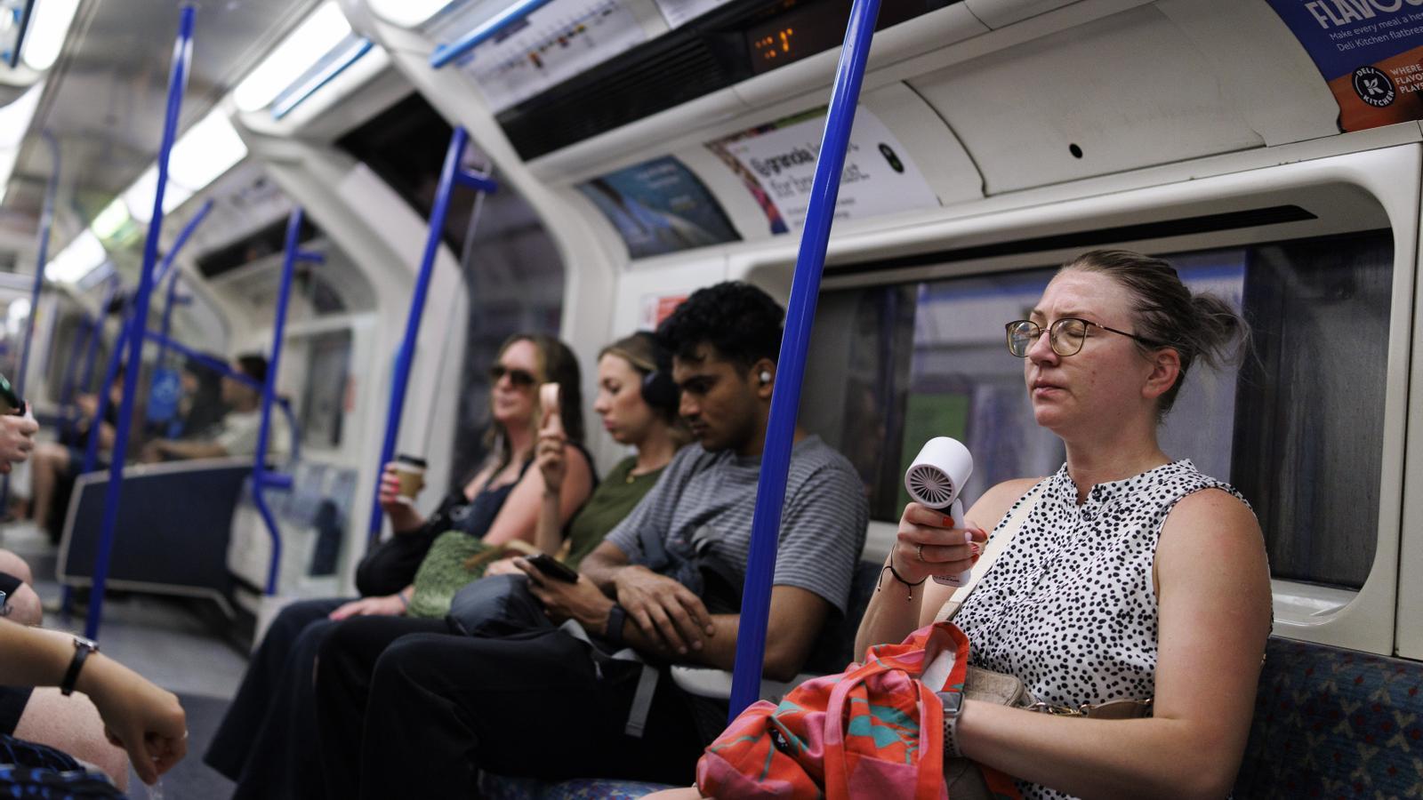 The temperature on the London Underground, where many lines do not have air conditioning, can be unbearable.