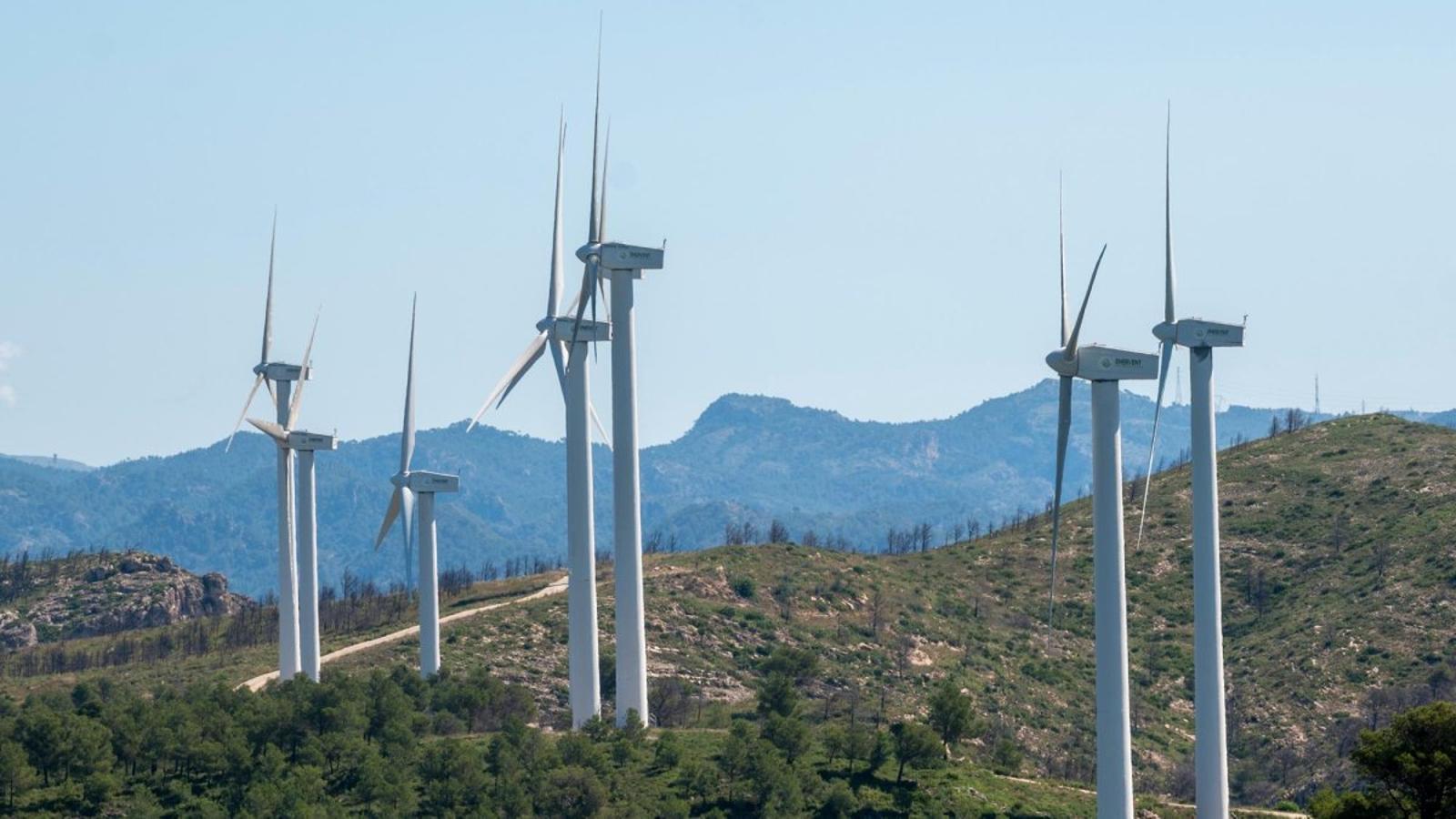The Les Colladetes wind farm.